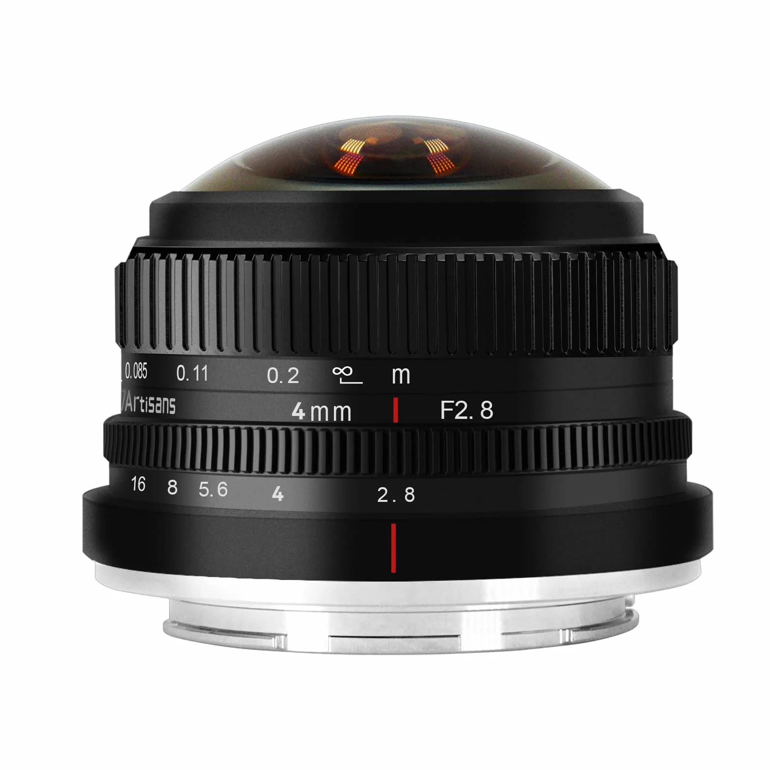 7Artisans 4 mm F2.8 Fisheye Ultra Wide Angle Lens APS-C Manuale Focus Prime Lens Compatibile con Fujifilm FX-Mount Mirrorless Camera X-T1 X-T2 X-T3 X-T20 X-T30 X-E1 X-E2 X-E3