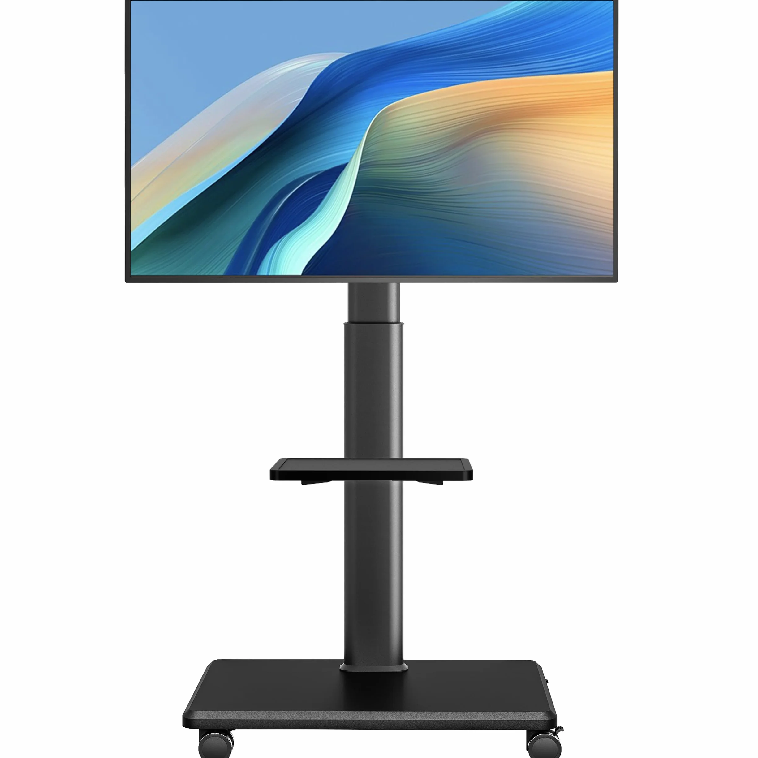 AX WABER Supporto TV da Pavimento Mobile con Ruote per TV 27-65 Pollici VESA 400x400 40 kg