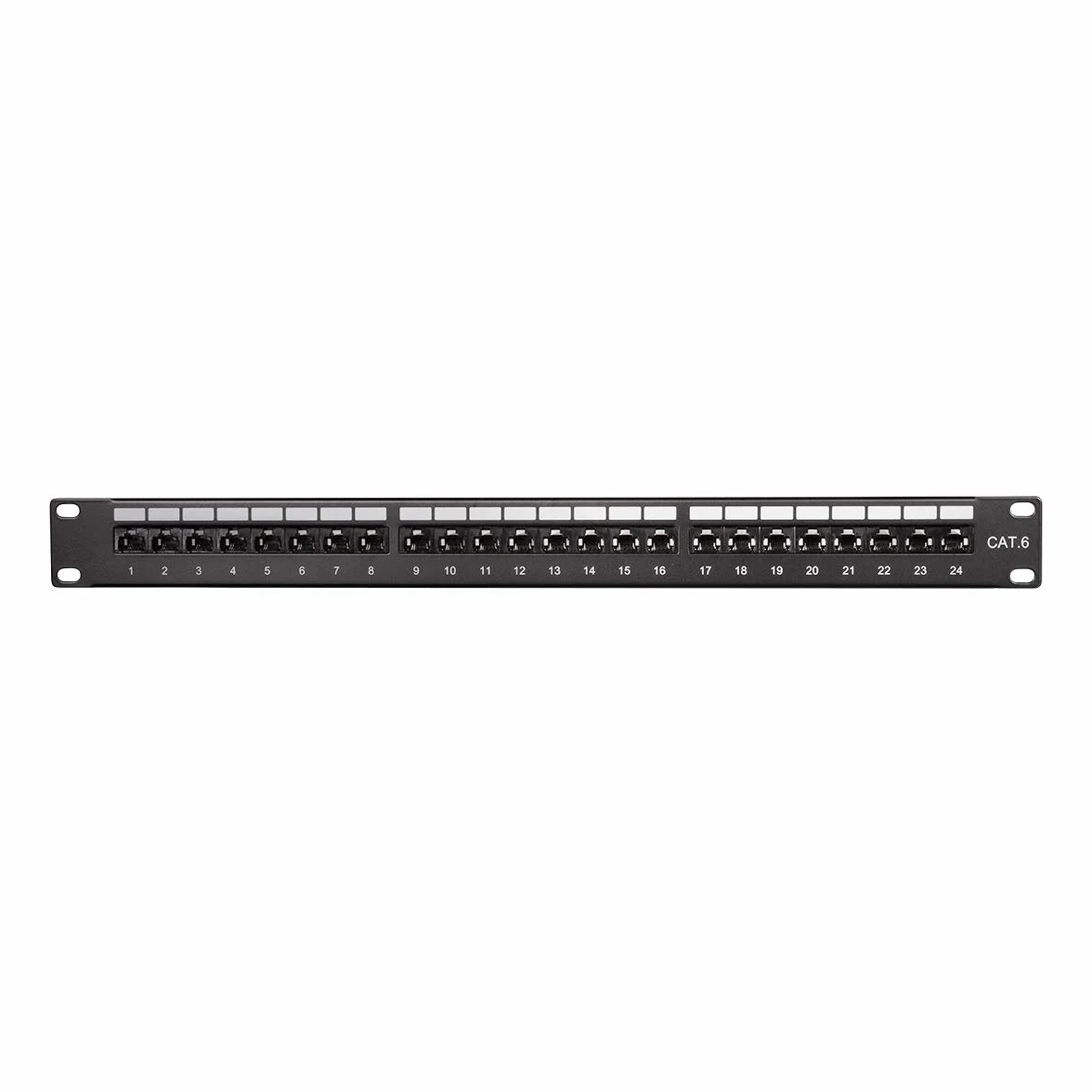 LogiLink Pannello patch Professional PrimeLine Cat.6 (250 MHz) – Pannello di distribuzione, 19", UTP (non schermato) 24 porte (RJ45) – UL elencato + 3P testato!