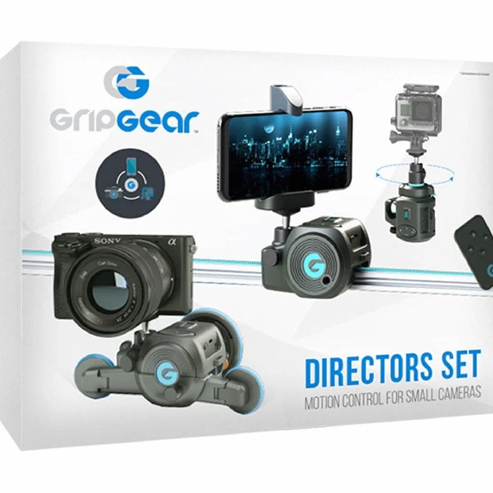 Grip Gear Movie Maker Directors Set - Pocket Sized Camera Motion Control kit Includes - A Slider + Micro Dolly + Pano Mount. Field Tested, Smartphones & Mirorrless Cameras