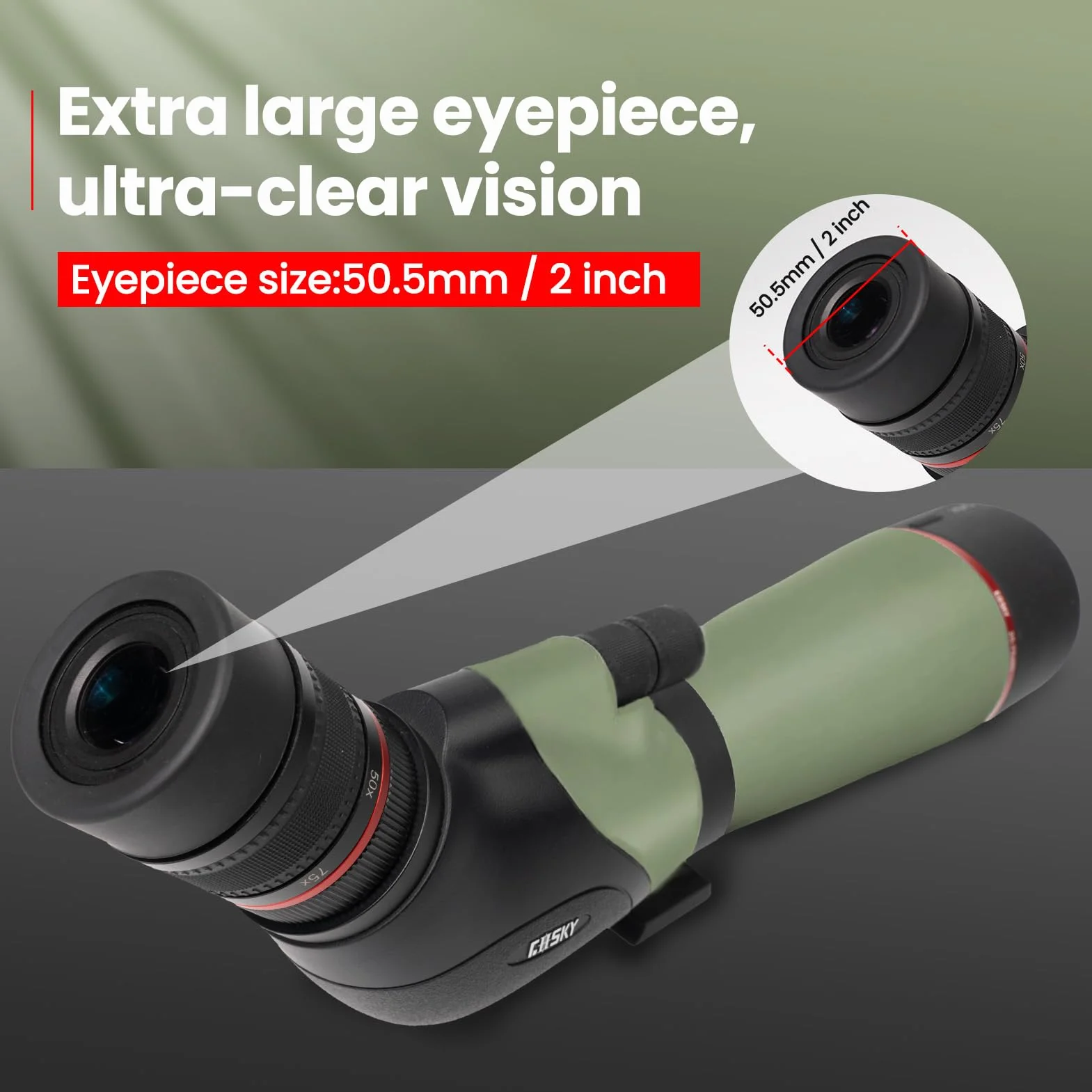Gosky Cannocchiale 20-60x 80 - BAK4 Mirino angolato per tiro al bersaglio Caccia Uccelli Osservazione degli animali selvatici con smartphone Adatper e adattatore