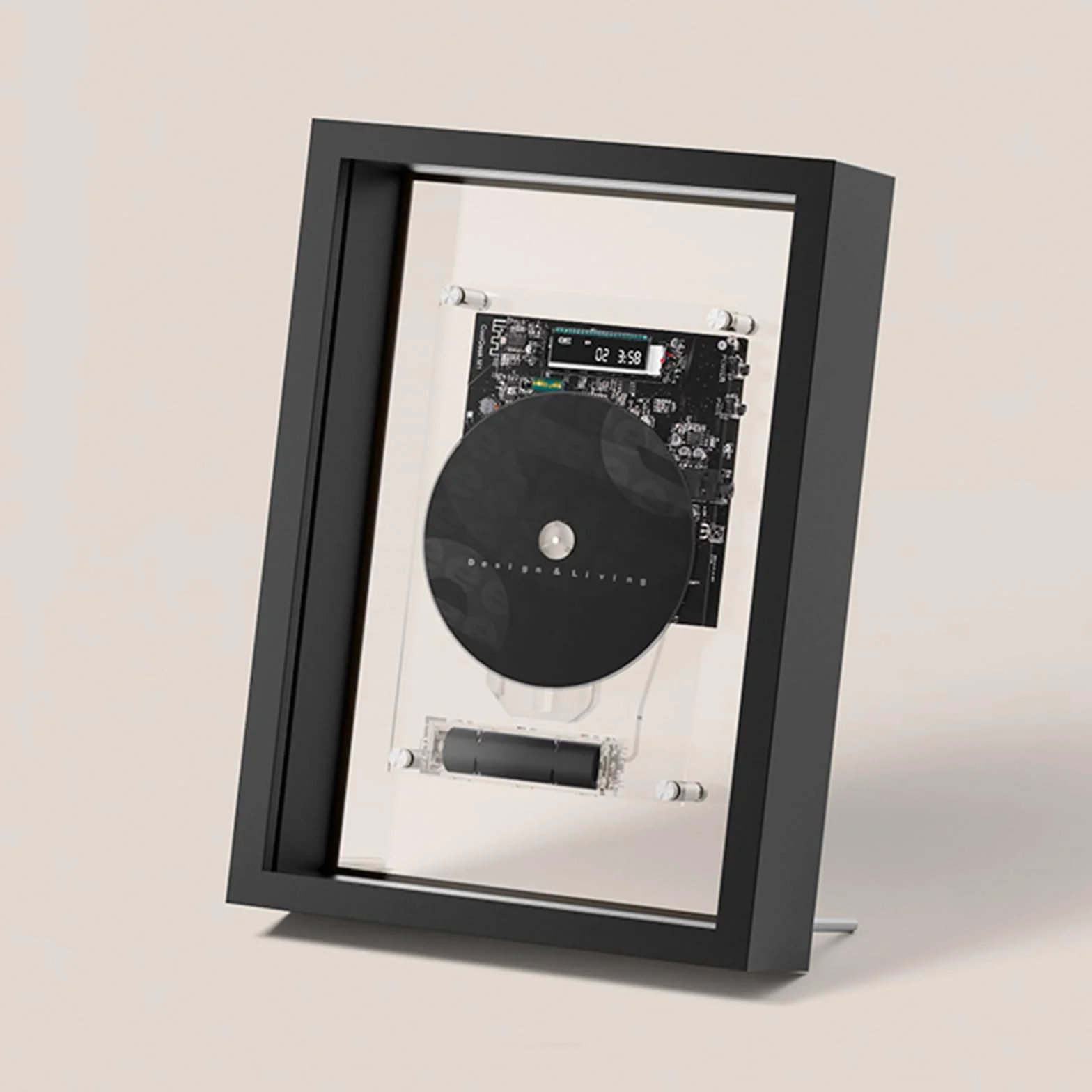 Lettore CD Da Parete, Cornice Decorativa Per Foto Musicali, Con Telecomando, Bluetooth 5.0/uscita AUX Da 3,5 Mm, Senza Altoparlanti, Per Casa/corridoio/ufficio/decorazione Da Parete