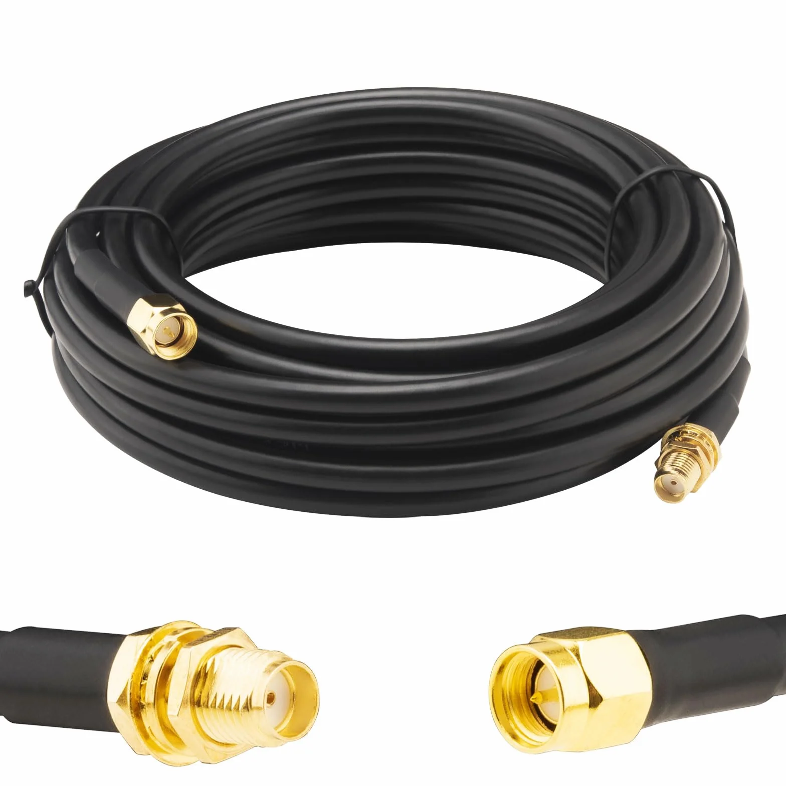 Cavo di prolunga SMA aggiornato da 5 m LMR200 equivalente SMA maschio a femmina, cavo di prolunga per antenna WiFi a bassa perdita per router 3G 4G 5G LTE Antenna WiFi ADS-B GPS modem WLAN