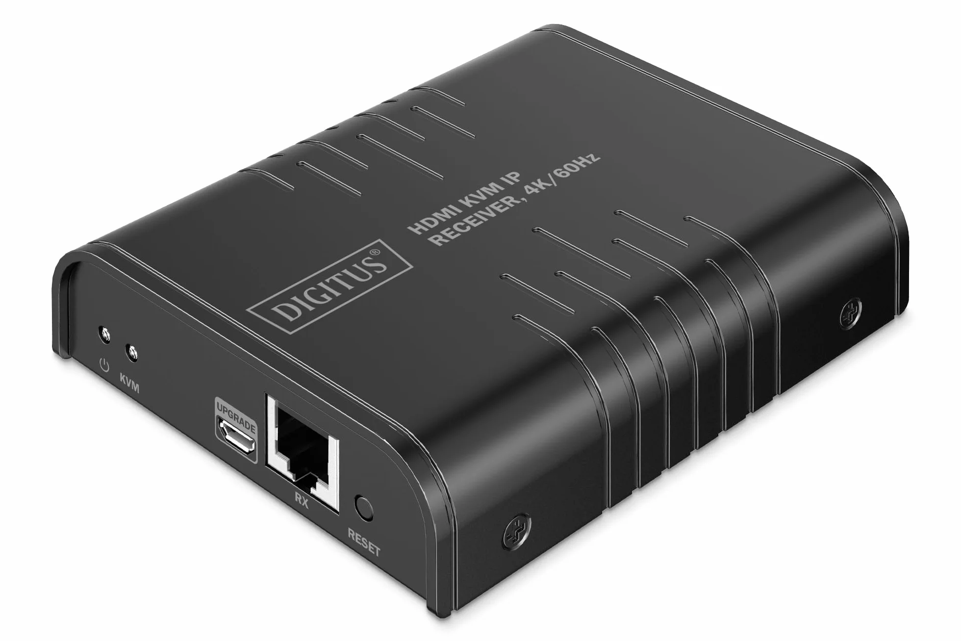 DIGITUS Ricevitore HDMI KVM IP per DS-55355 – UHD 4k 60Hz – HDMI 2.0 – portata fino a 200 m – unità ricevente – punto-multipunto – CAT 6 – nero