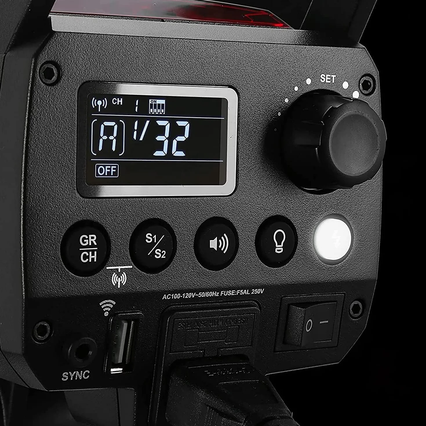 Godox MS200-V MS200V Flash da Studio 200W, GN53 5800K, Tempo di Ricarica 0.1-1.3s, Bowens Mount, sistema 2.4G X per Fotografia Illuminazione Portrai Monoluci Flash Light