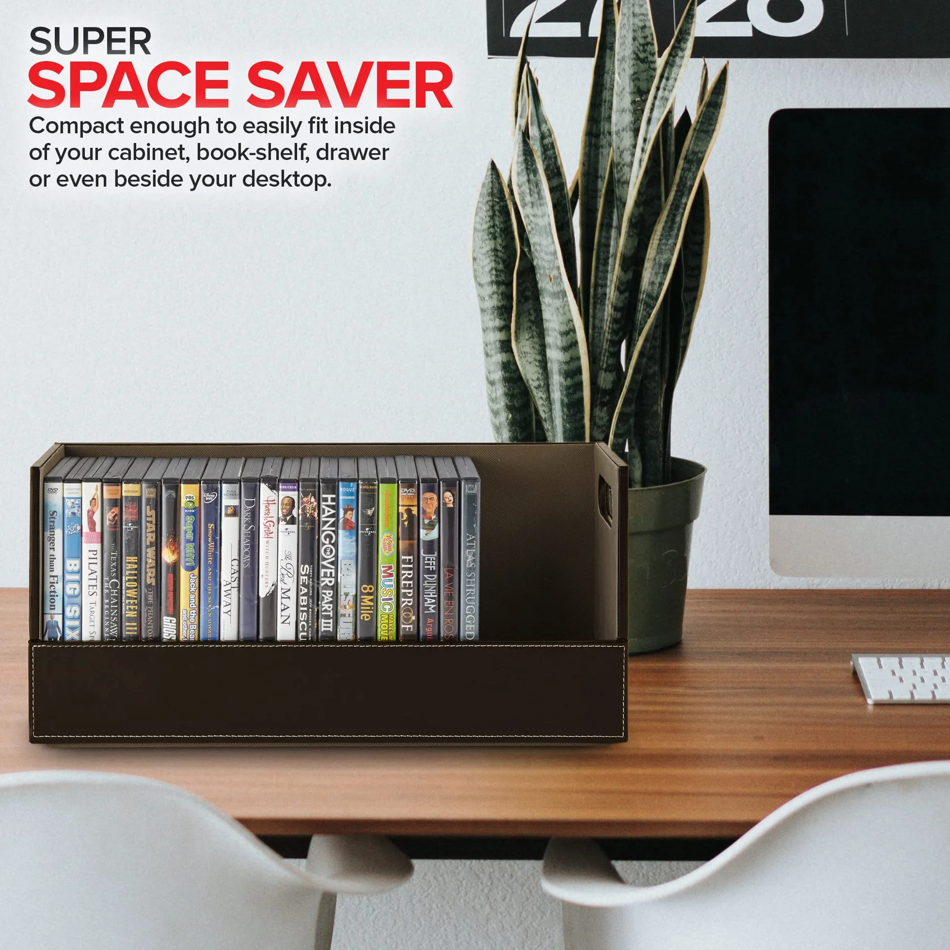 Stock Your Home Contenitore per Dvd con Forte Apertura Magnetica - Vassoio Dvd per 28 Dvd, BluRay, PS4, Videogiochi per scaffali multimediali e organizzazione