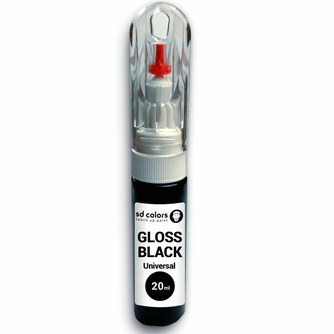 SD Colors Penna per ritocchi Universale Nero Lucido 20 ml per Auto Moto Biciclette
