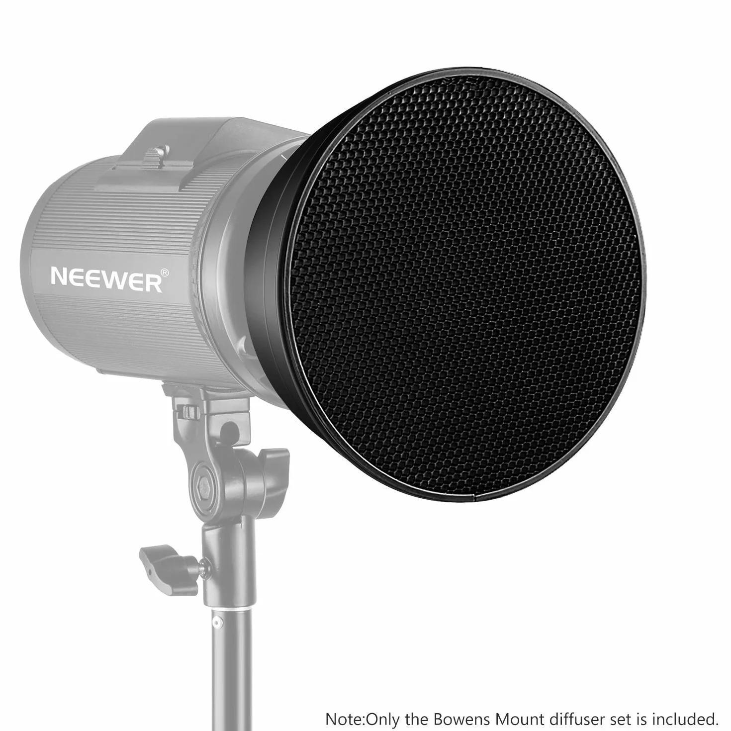 Neewer Riflettore standard 7 pollici/18 centimetri diffusore morbido con 20/40/60 gradi griglia a nido d'ape per Bowens Mount Studio Flash Strobe Light Monolight