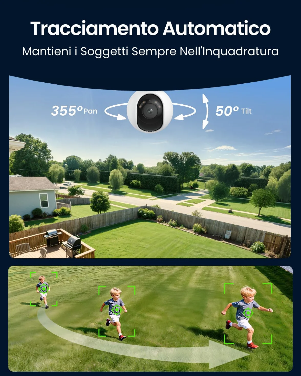 Reolink Telecamera di sorveglianza 4K per esterni, con tracciamento automatico, per esterni, con doppia banda Wi-Fi 6, 355° Pan e 50°, E1 Outdoor S (Ricondizionato)
