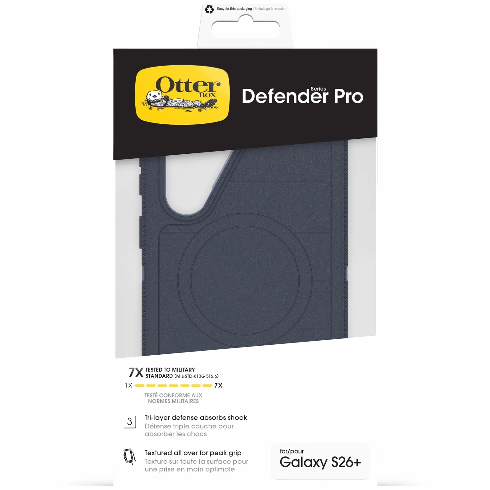 OtterBox Cover Defender Series Pro con Magneti per Samsung Galaxy S26+, custodia protettiva antiurto, a prova di caduta, protezione estrema, testata 7x norme MIL-STD 810G, Blu