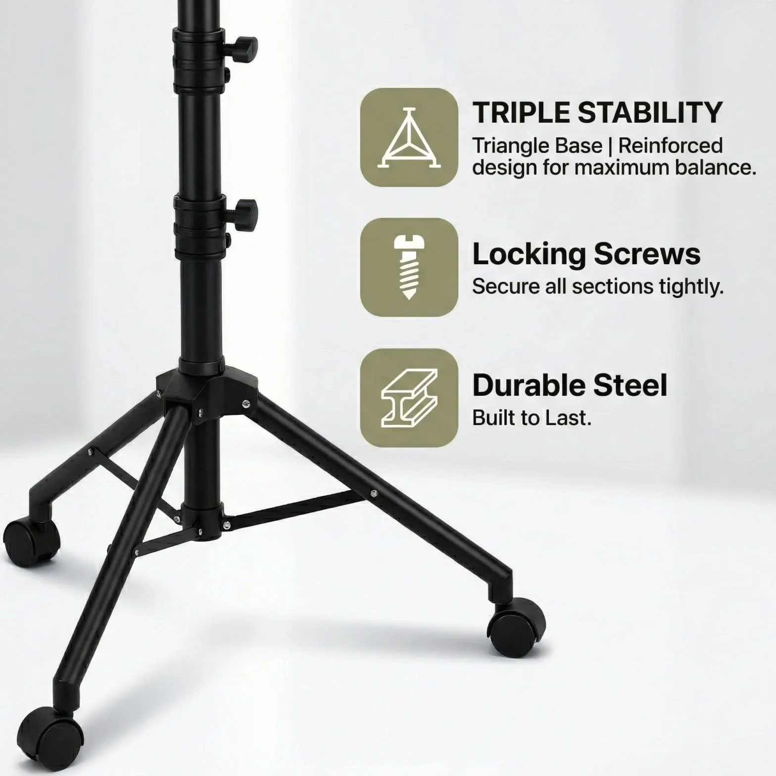 Supporto Proiettore,4-in-1 Supporto Musicale, Treppiede Proiettore Portatile da Pavimento, Supporto per Proiettore con Ruote - Regolabile in Altezza, 73 a 149 Centimetri, Ruotato di 180°