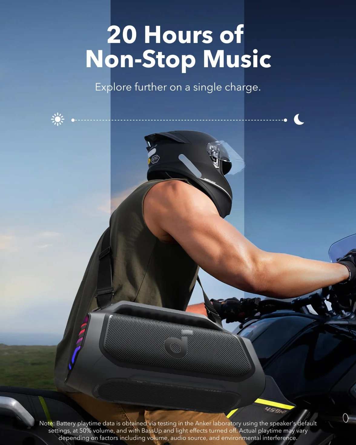 Soundcore Boom 2 Plus Cassa Bluetooth Potente per esterni, 140W, 2+2 canali stereo, BassUp 2.0, Bluetooth 5.3, 30W ricarica rapida, 20 ore di riproduzione, IPX7, luci RGB, USB-C, EQ personalizzata