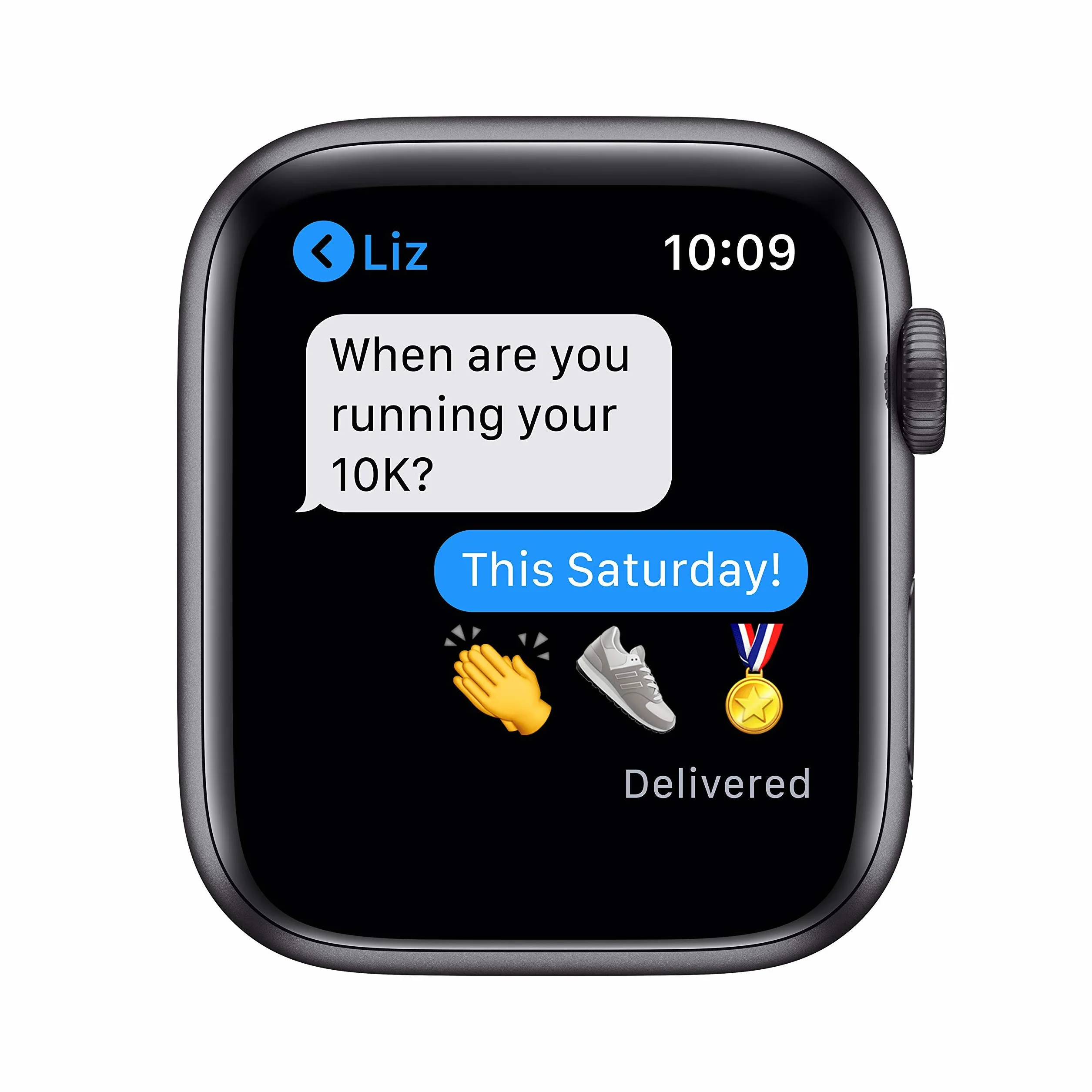 Apple Watch Series 6 (GPS + Cellulare, 44MM) Cassa in Alluminio Grigio Siderale con Cinturino Sport Nero (Ricondizionato)