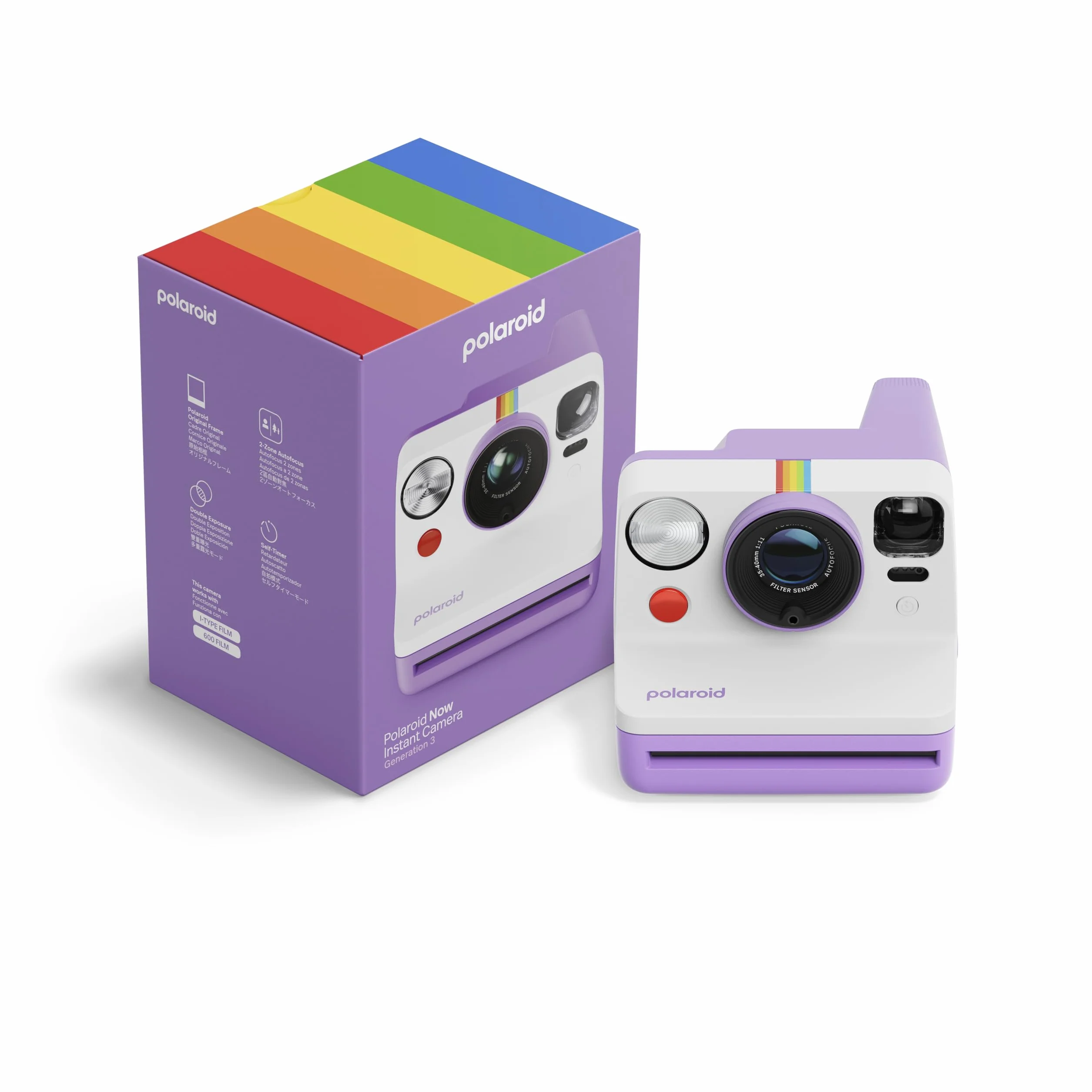 Polaroid Now 9159 - Fotocamera istantanea di tipo I, colore: Viola