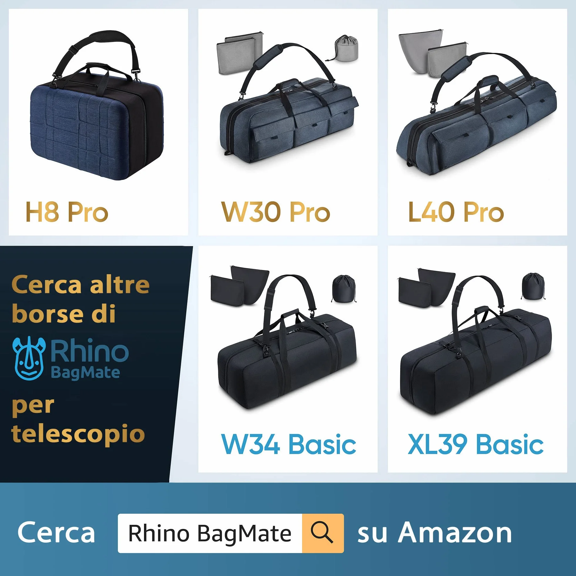 Borsa telescopio multiuso – Custodia imbottita per trasporto, tracolla regolabile e spazio extra – Idrorepellente – Compatibile con telescopi Celestron (76x29x25 cm)