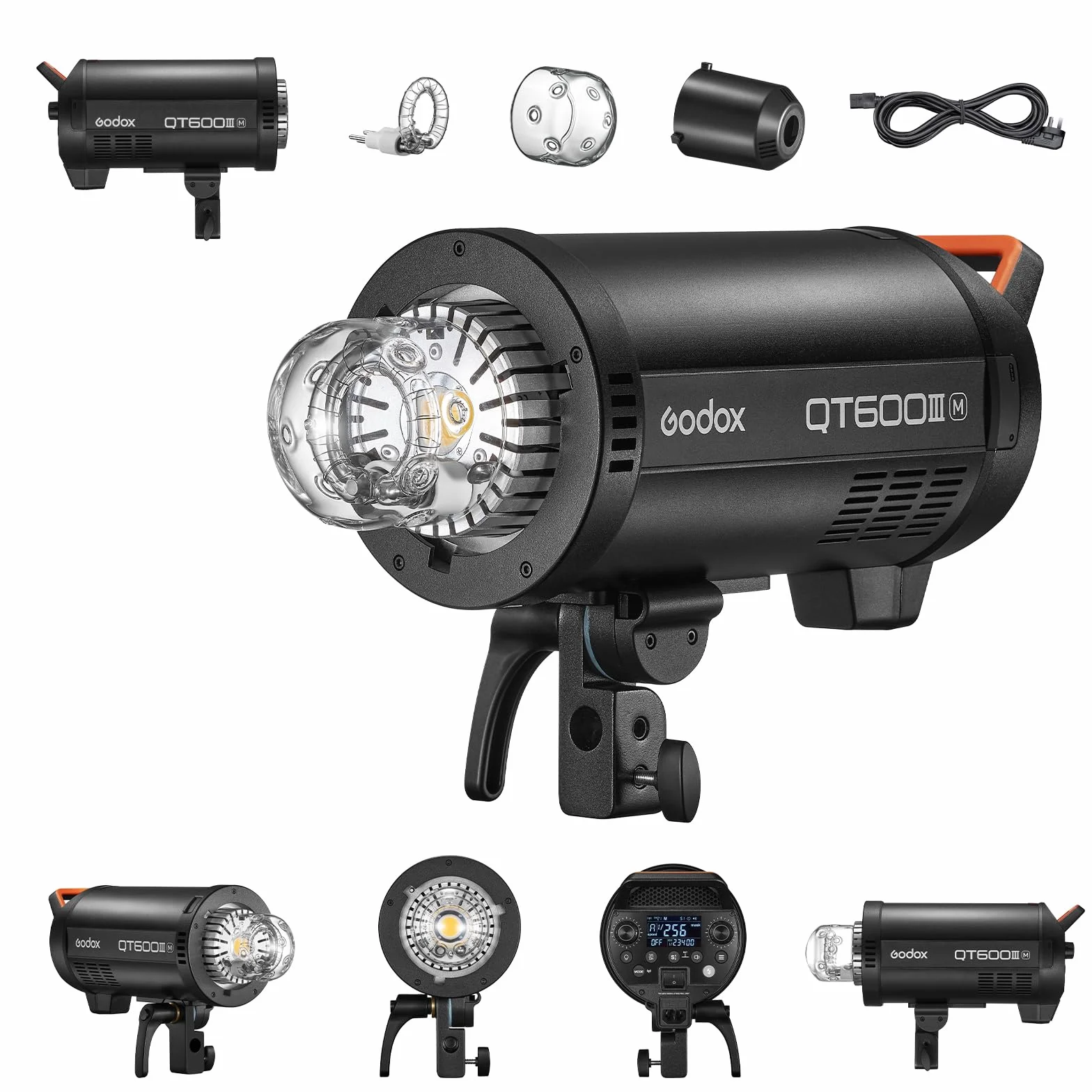Godox QT600IIIM Professionale Flash 600 W Studio Flash kit sistema X wireless incorporato 2.4G 5600 ± 200 K tempo di riciclaggio 0.01-0.9s per spot pubblicitari, film e persone