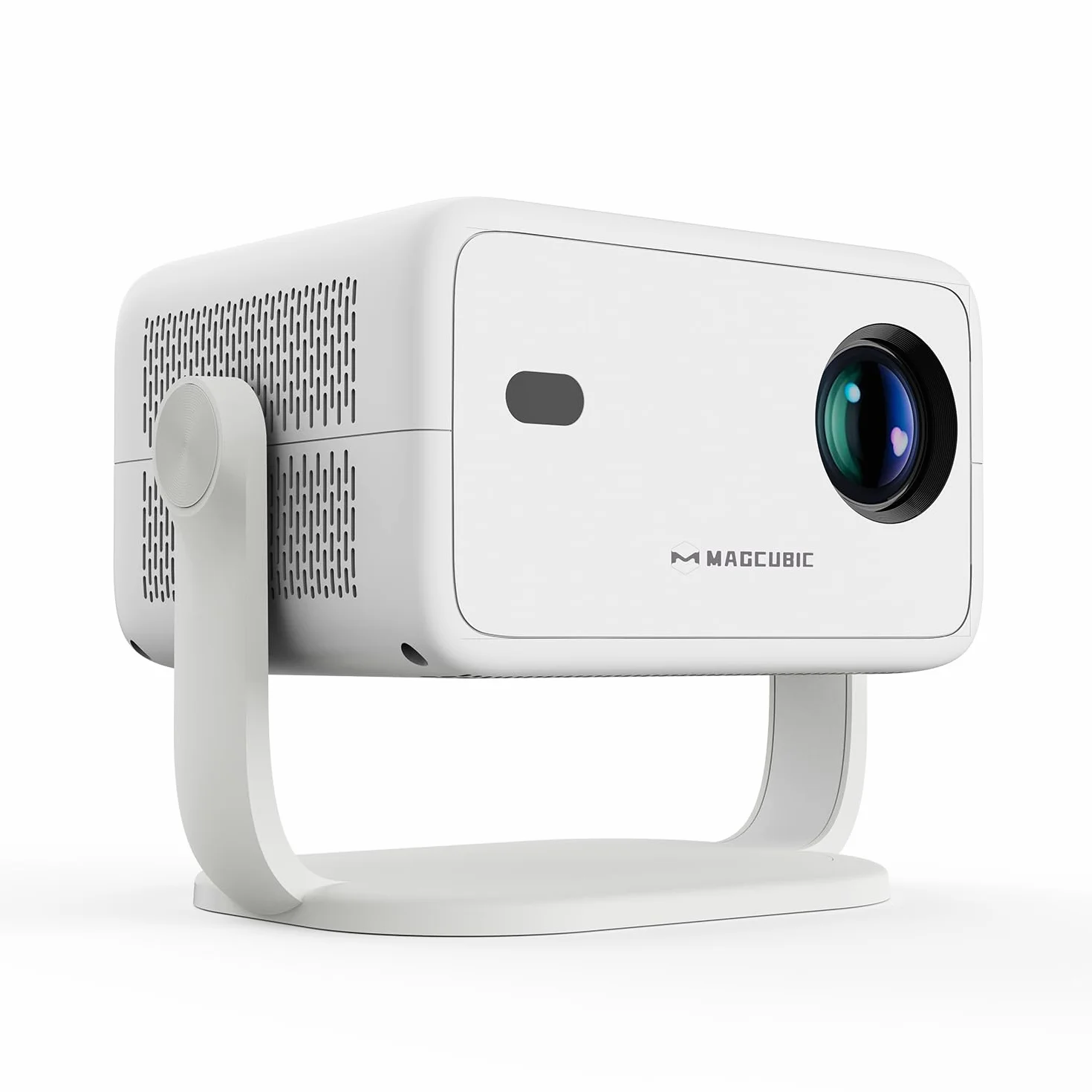 Magcubic Mini Proiettore Native 1080P, 4K 8K Supportato, Proiettore Portatile Android 14, WiFi 6 Bluetooth 5.4, 600 ANSI Lumen, Autofocus, Altoparlante 12W, Rotazione 180°, Home (Bianco puro)