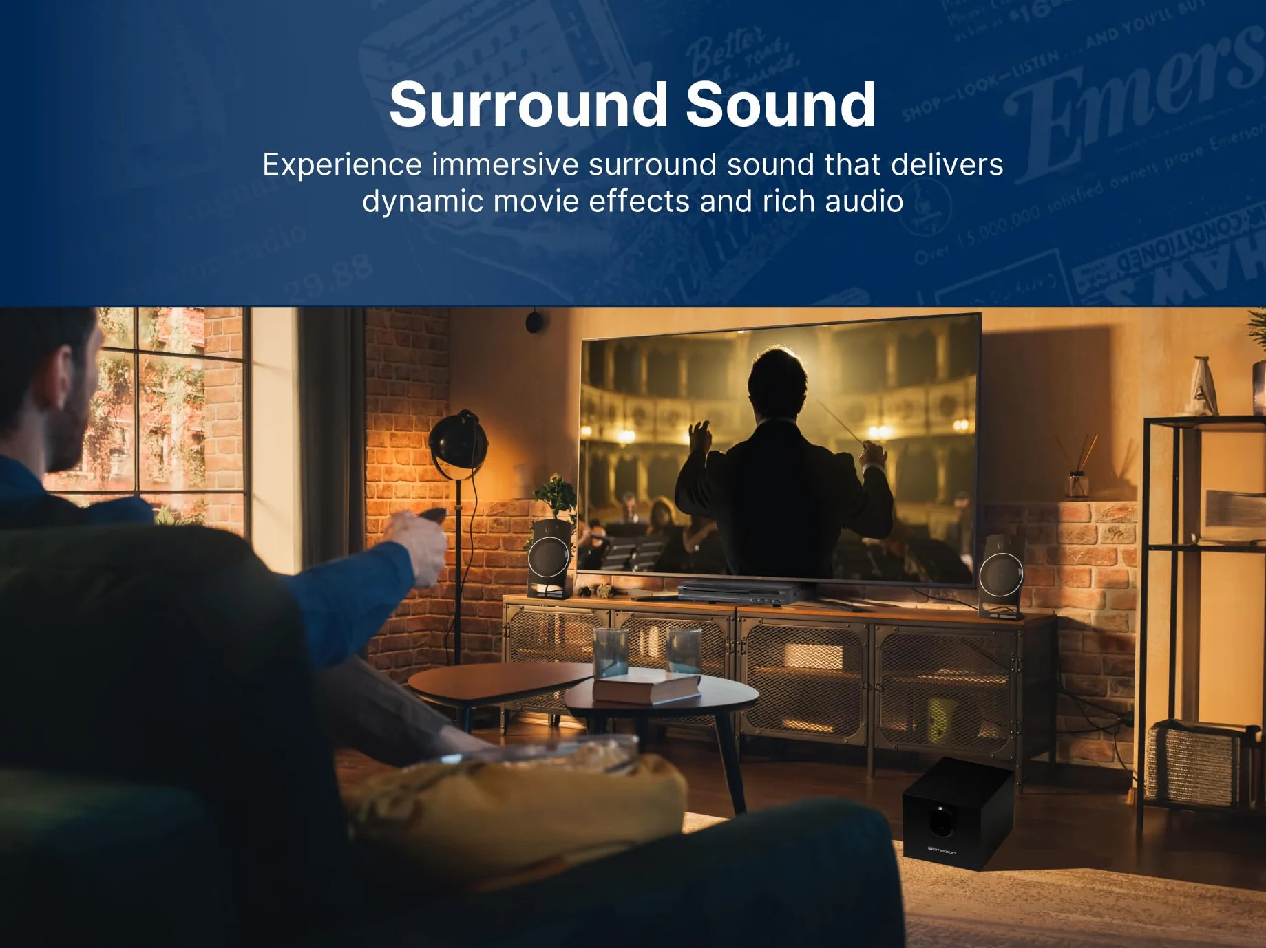 Emerson ED-8050 2,1 canali Home Theater lettore DVD e altoparlante surround sistema audio