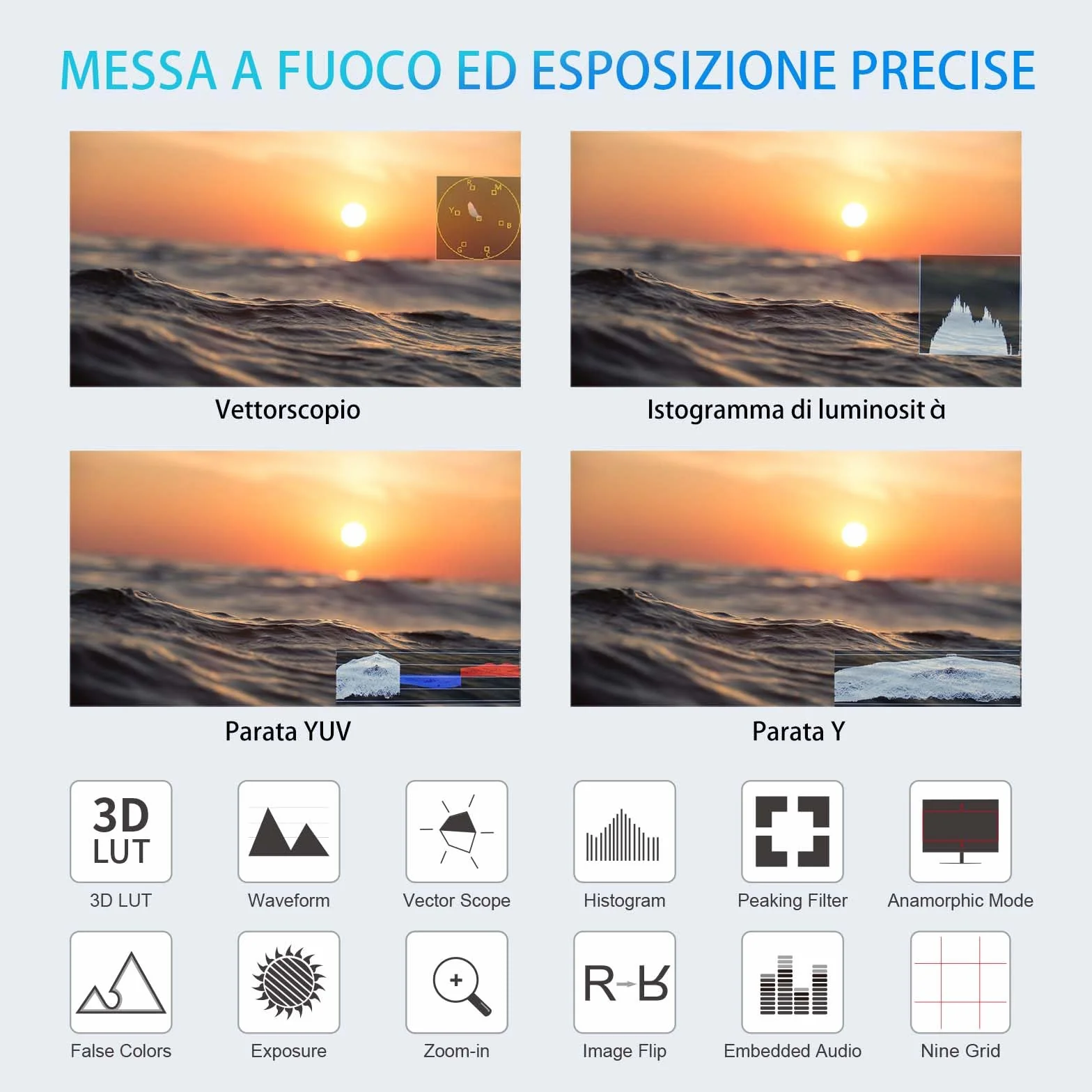 FEELWORLD FW568 V3 Monitor da campo per DSLR da 6 pollici con batteria F550 da 2200 mAh e borsa per il trasporto, forma d'onda LUTs Video Peaking Focus Assist 1920x1080 IPS 4K HDMI Input Output