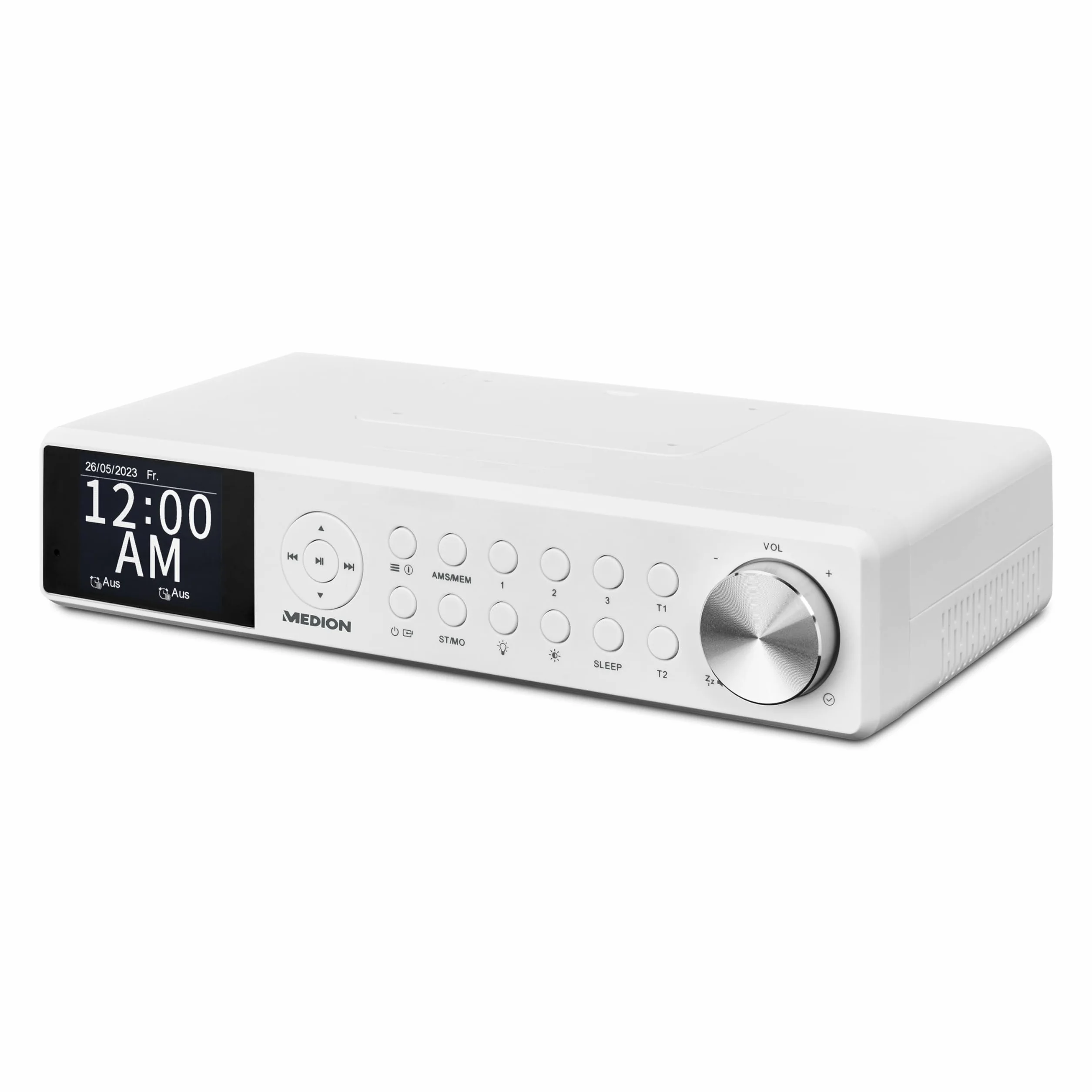 MEDION Radio da cucina sottopensile P66750 DAB+ FM TFT Bluetooth LED bianca