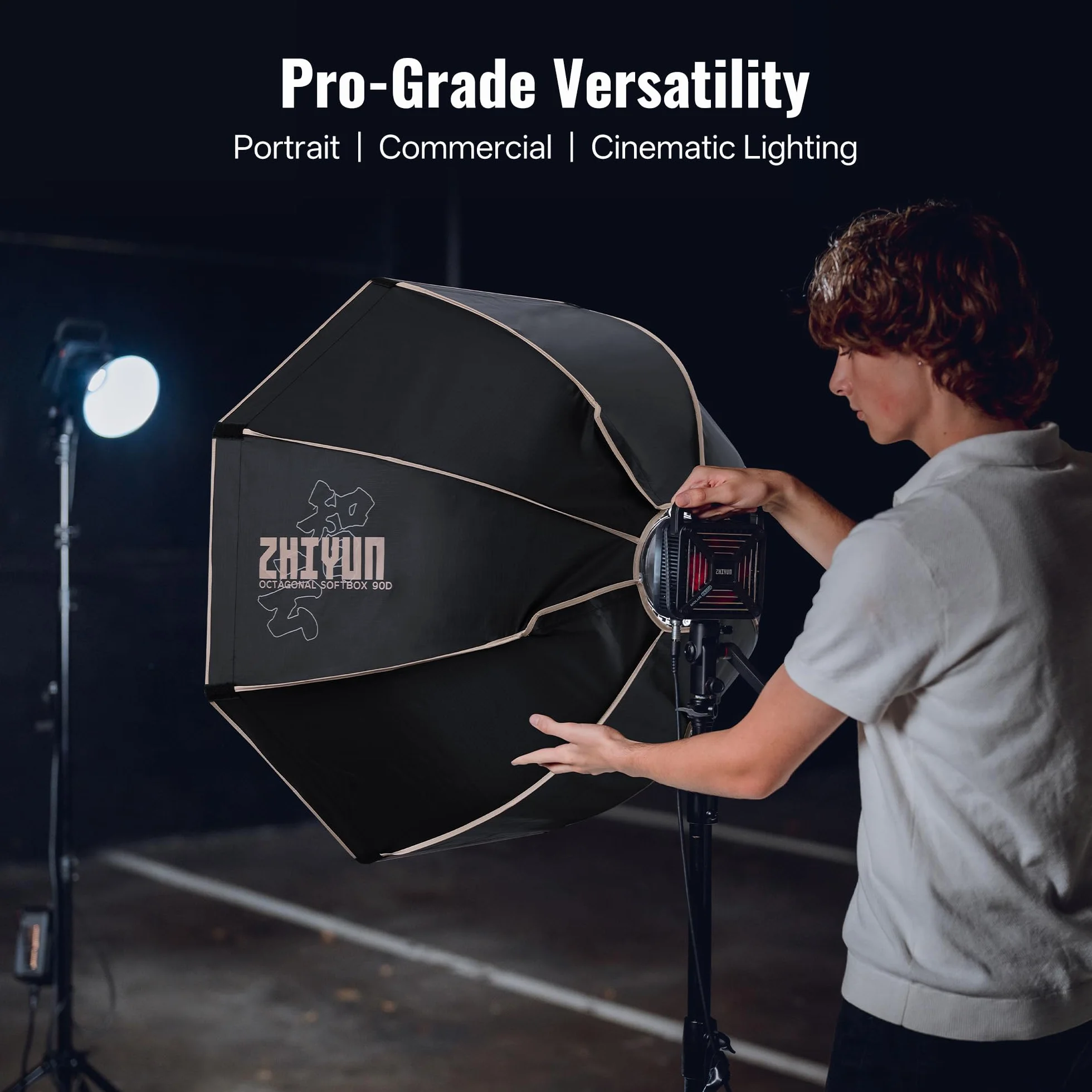 ZHIYUN 90cm Softbox Ottagonale con Attacco Bowens a Sgancio Rapido con Griglia a Nido d'Ape, Diffusori di Luce, per ZHIYUN MOLUS G300 G200 B100 B200 B300 B500