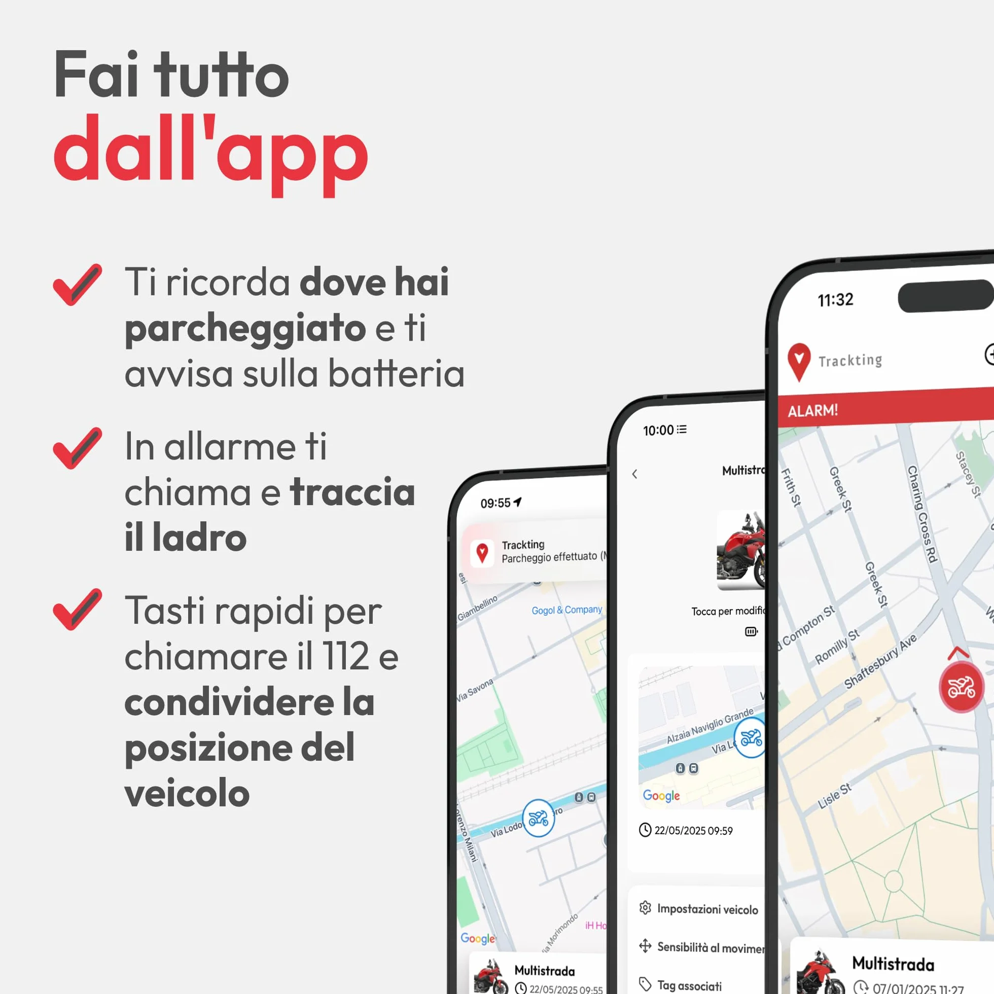 Trackting SMART V3 Europa - Antifurto GPS localizzatore per Auto e Moto - SIM integrata Senza Canone LTE-M/Edge - No cavi - Batteria record - Telefonata Allarme