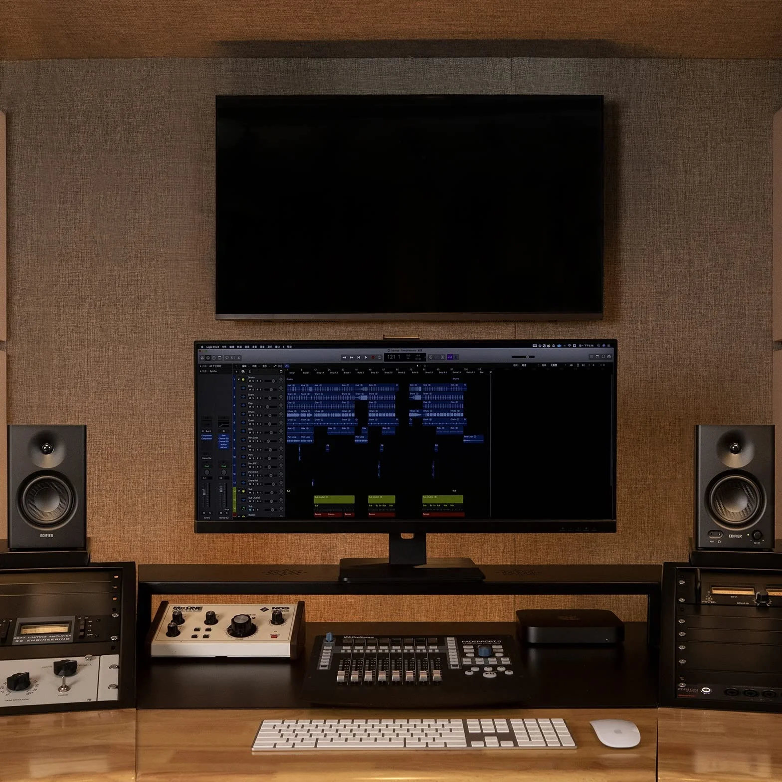 Edifier MR4 Cassa Monitor da Studio per PC Registrazione, 4" Near Field Attive Monitor Altoparlanti - Nero (coppia)