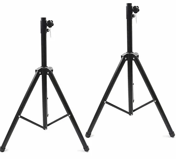 2 PEZZI STATIVI TREPPIEDE CAVALLETTO SUPPORTI CASSE ACUSTICHE UNIVERSALI