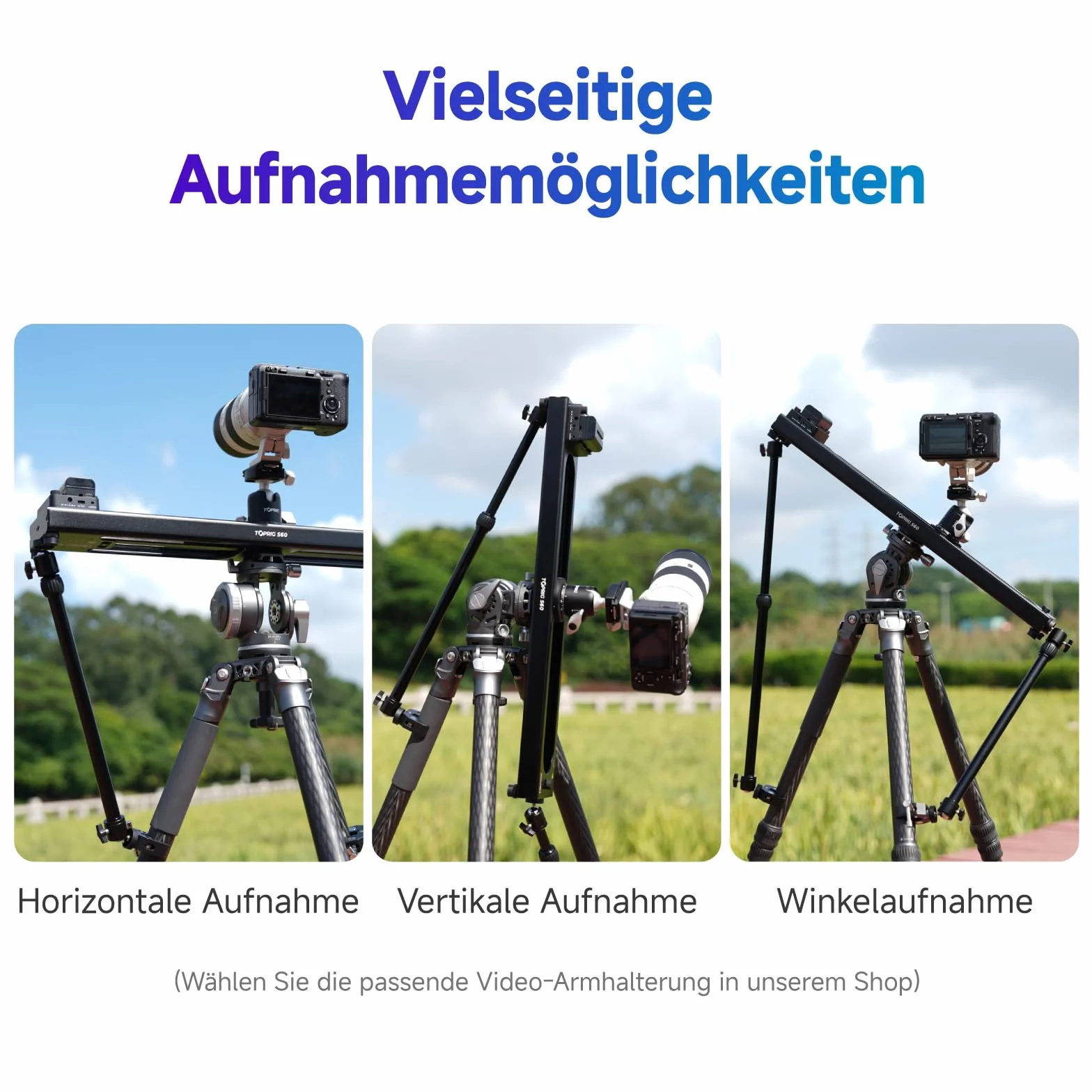 Accsoon - Toprig S60 - Slider motorizzato per riprese video - Carico massimo di 2 kg in verticale e 4 kg in orizzontale - Velocità 5 cm/s - Distanza massima di spostamento: 425 mm