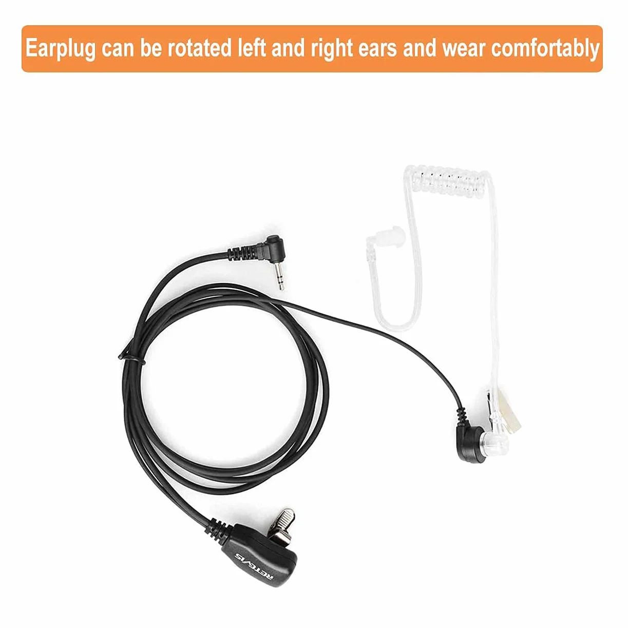 Retevis EAM101 Cuffie Walkie Talkie 1 Pin 2,5mm Auricolare Compatibile RT45 Motorola TLKR Radio T62 T80 Extreme T80ex T82 Extreme T82ex T81 Hunter T270 T280 (5 Pezzi)