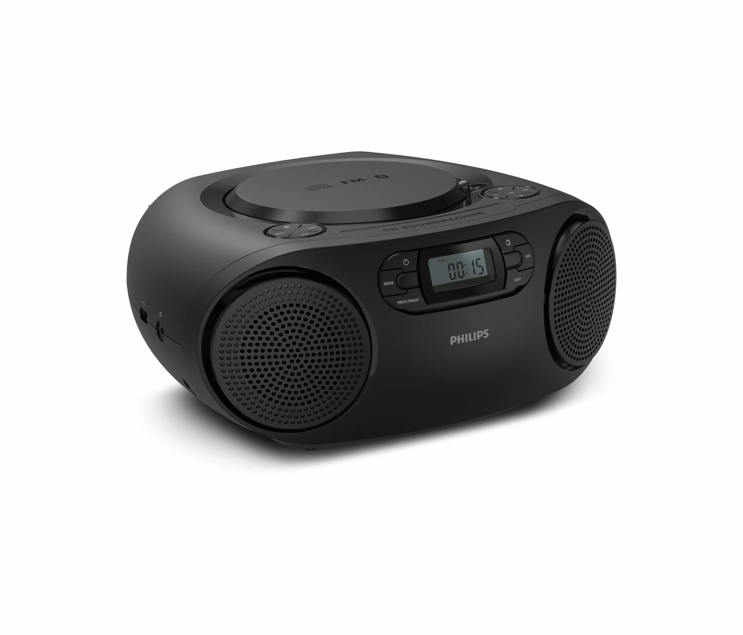 Philips TAZ2000 CD Soundmachine portatile con Radio FM, Bluetooth 6.0, USB, Altoparlanti stereo 6W, Nero