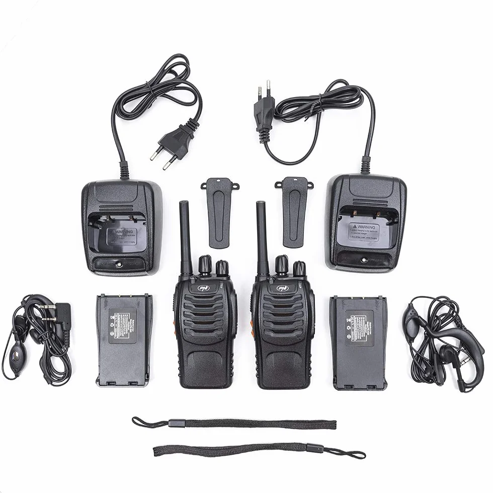 Radio portatile PNI PMR R40 PRO, set con 2 pezzi, 0,5W, ASQ, TOT, monitor, programmabile, batterie 1200mAh, caricabatterie e cuffie inclusi, VOX function