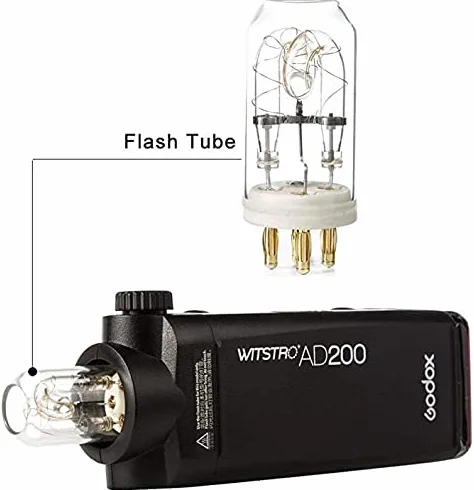 Generic flashtube for GODOX AD200 Pro 200 W Flash Tube Nudo Flash Lampadina per GODOX AD200 Pocket Flash Light