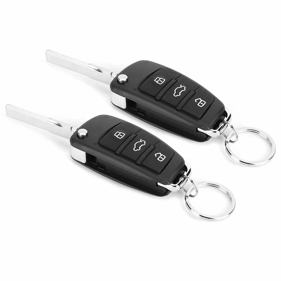 Aramox Chiusura Centralizzata Senza Chiave, di Allarme per Auto Universale a 3 Pulsanti Kit Telecomando per Chiusura Centralizzata Senza Chiave, Nero