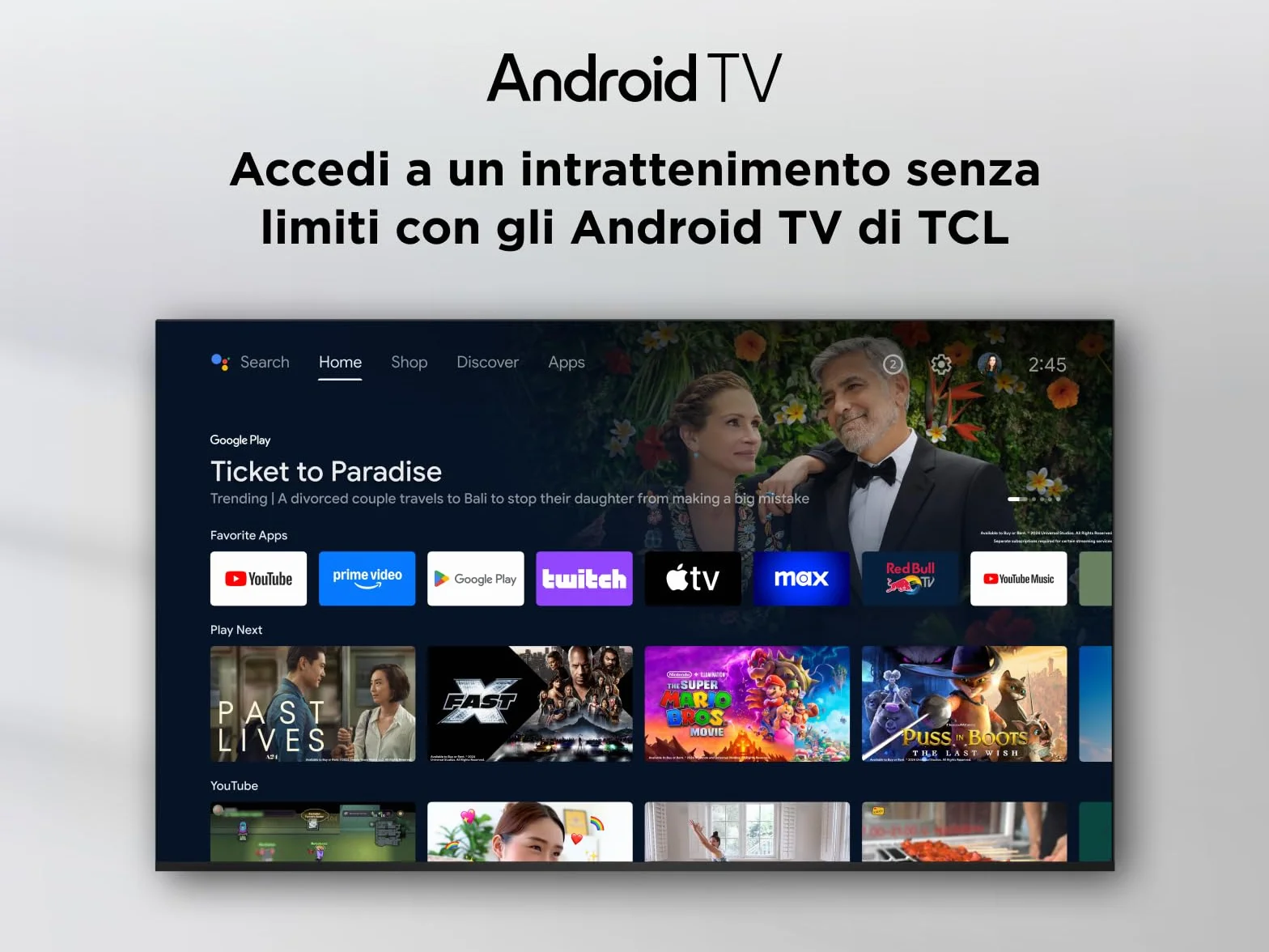 TCL 32V4C 32" HD Smart QLED Direct LED Android TV HDR Google Cast Google Home Design Delgado