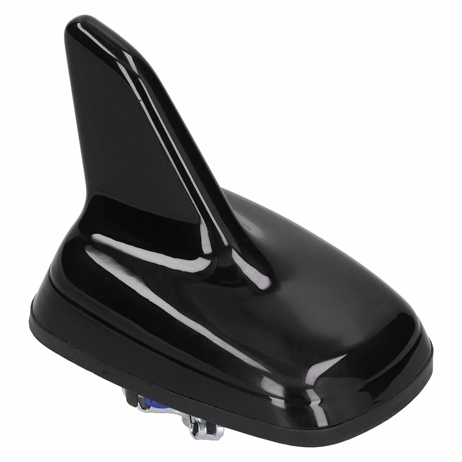 Antenna a Forma di Pinna Nera Lucida per GPS e GSM, Montante Universale in Metallo ABS