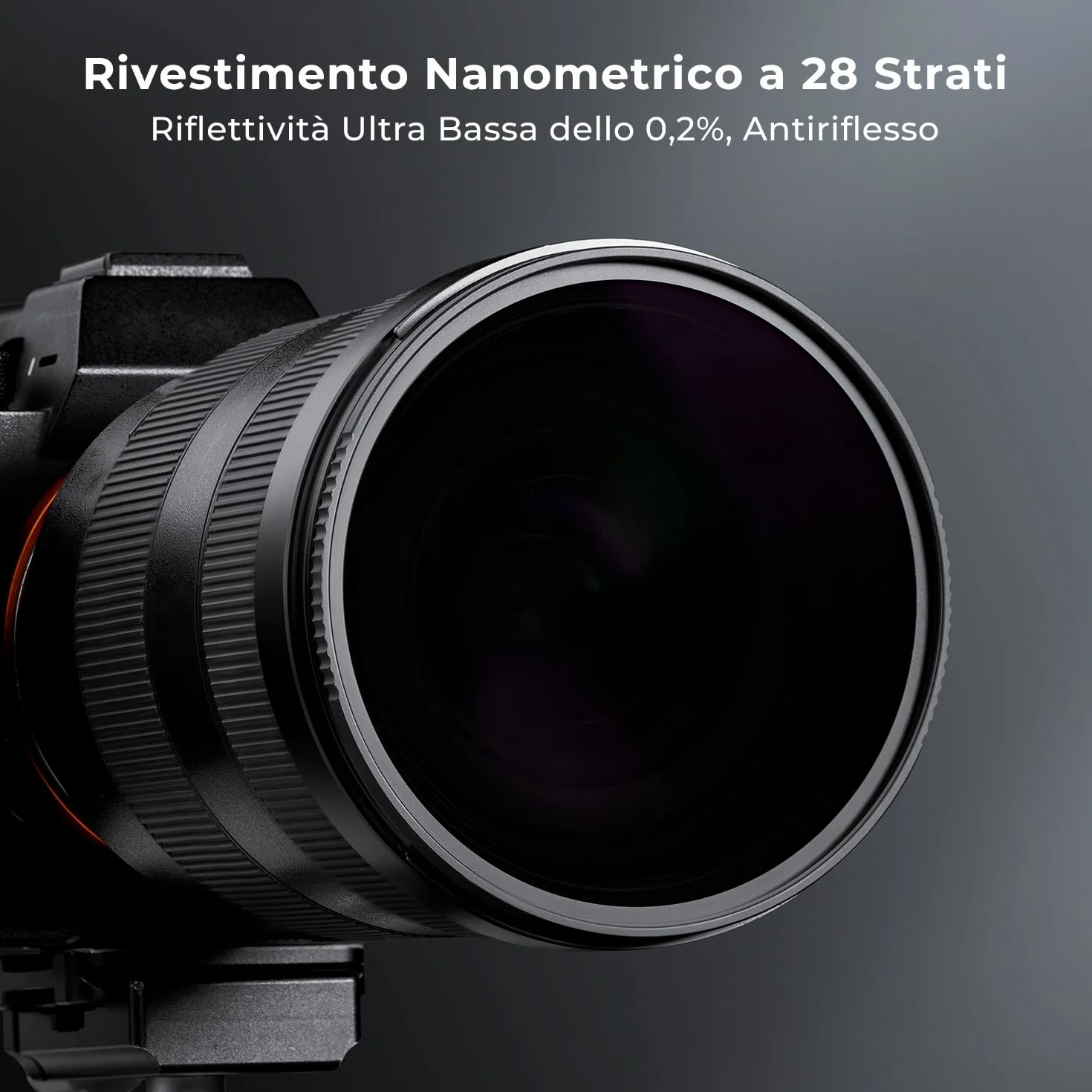 K&F CONCEPT Nano-Xcel Filtro ND100000 da 77 mm per Esposizioni Ultra Lunghe, Fotografia Solare ed Eclissi, Riduzione di 16,6 Stop, Vetro Ottico Premium, 28 Rivestimenti Multistrato