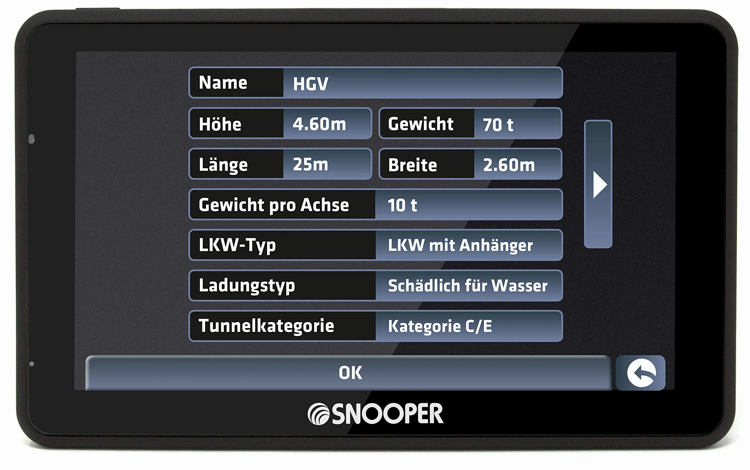 Snooper S6900 Truckmate Pro NATRS69 Navigatore per Camion Schermo Touch 7 Pollici Mappe Gratuite 50 Paesi