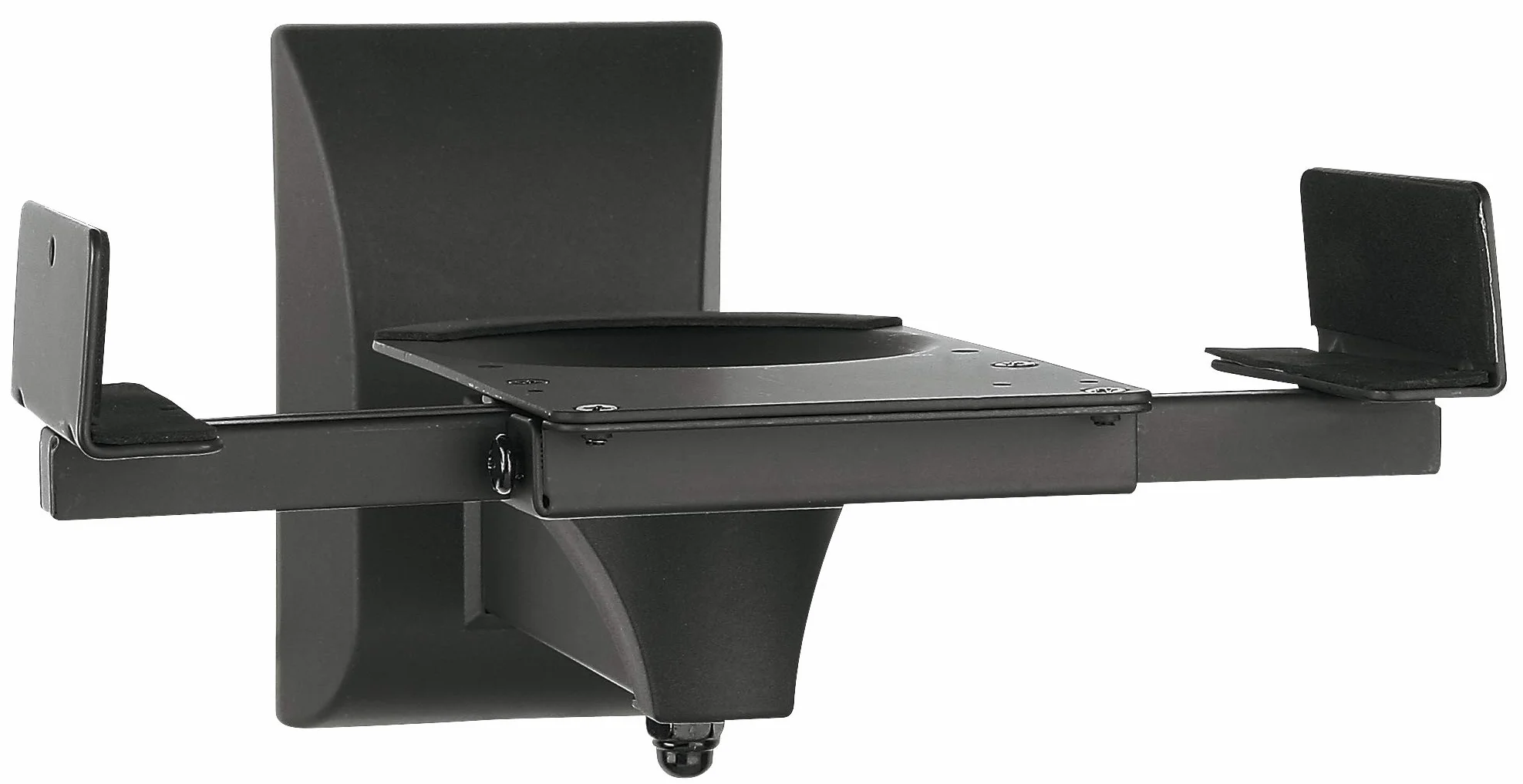 mywall HB5L HB 5L Staffa da parete per altoparlante inclinabile regolabile+girevole senza attrezzi 25kg Nero 1 paio