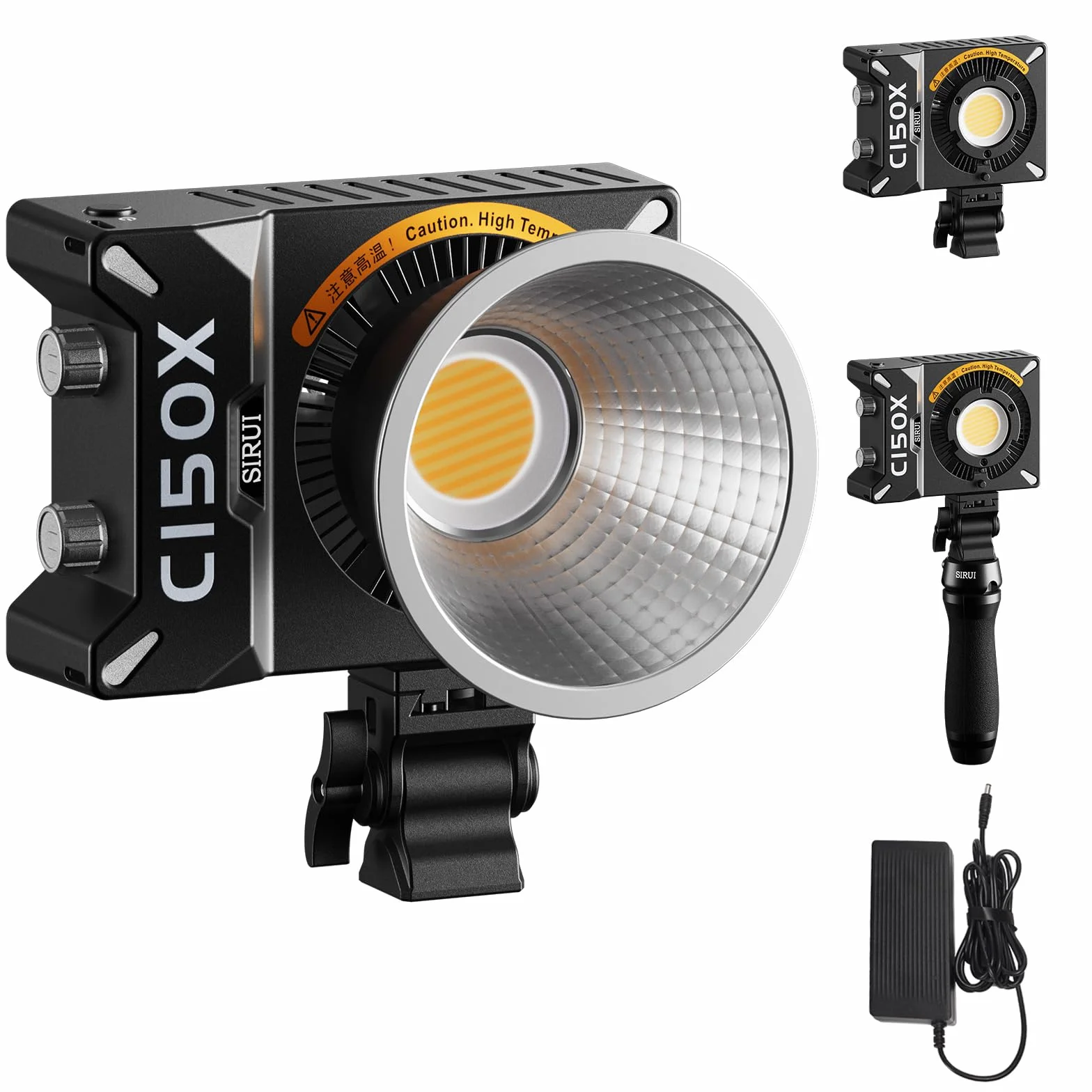 SIRUI Super Lampadine C150X 150W LED Video Light, COB Fotografia Portatile Fotocamera Luce Bicolore 2800K-6500K con Riflettore App Bluetooth Controllo Luminosità Illuminazione Uscita continua