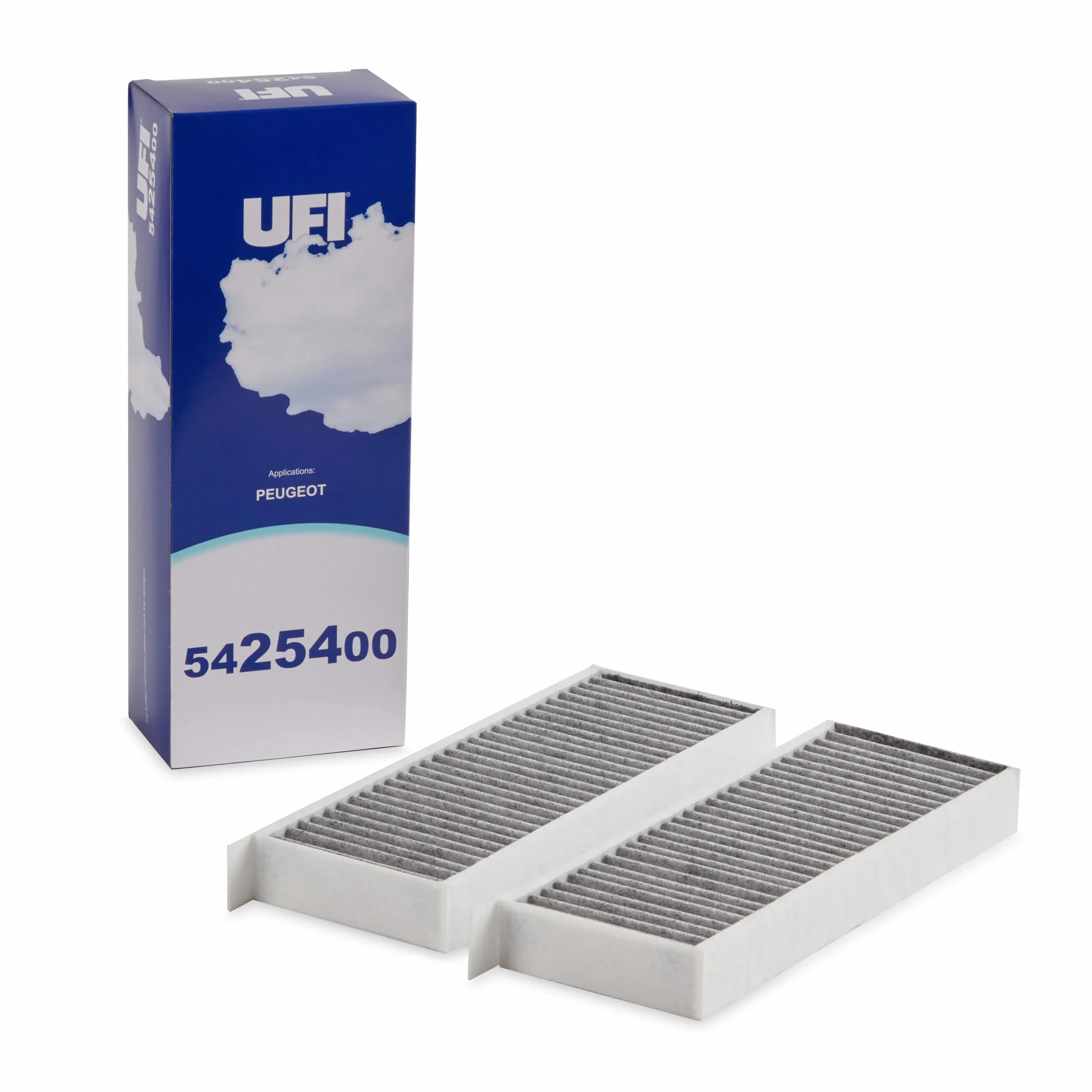 UFI Filters, Filtro Abitacolo ai Carboni Attivi 54.254.00, Filtro Abitacolo per Ricambio, Adatto a Auto, Applicabile su Diversi Modelli Peugeot 308 e 508