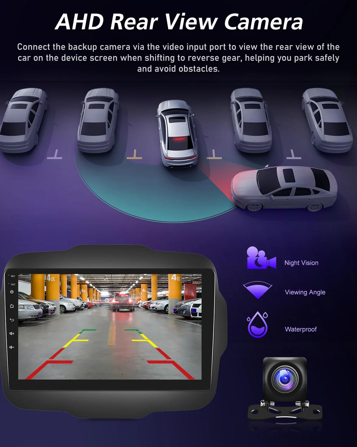 NHOPEEW Qualcomm 8 core 4+64G DAB/DAB+ Autoradio per Jeep Renegade 2016-2020 – Radio da 9 pollici con supporto Carplay e Android Auto, WLAN e GPS, ventola DSP + telecamera posteriore