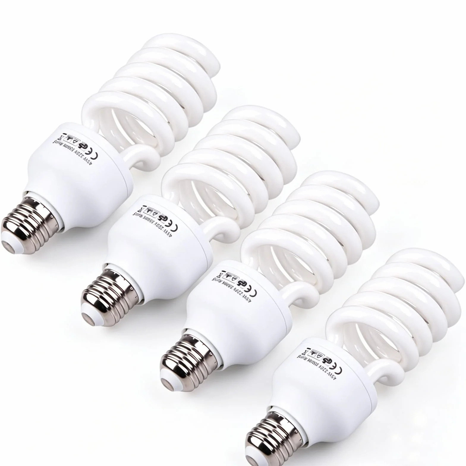 Andoer Lampadina per fotografia, 4 pezzi, E27, 220 V, 5500 K, 45 W, luce diurna per studio fotografico