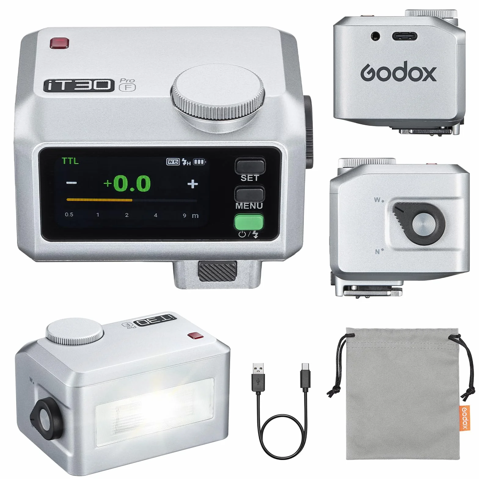 Flash GODOX iT30Pro-F Flash per fotocamera, esposizione automatica TTL Sistema a 2,4 GHz Sincronizzazione ad alta velocità 1/8000s Compatibile con fotocamere Fuji