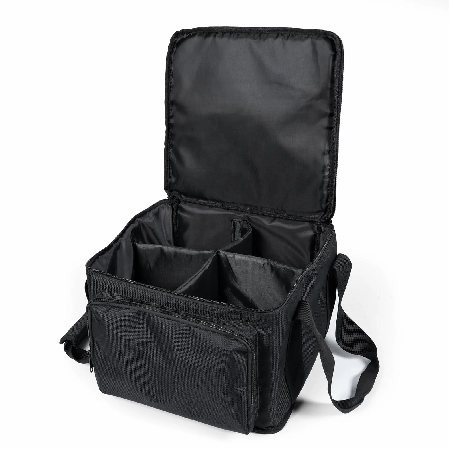 6 x 18 W Batteria ParLicht Borsa per LED, impermeabile in PVC con chiusura lampo liscia, con 4 scomparti, suddivisione interna flessibile, offre spazio per 4 parlight per riporre e trasportare
