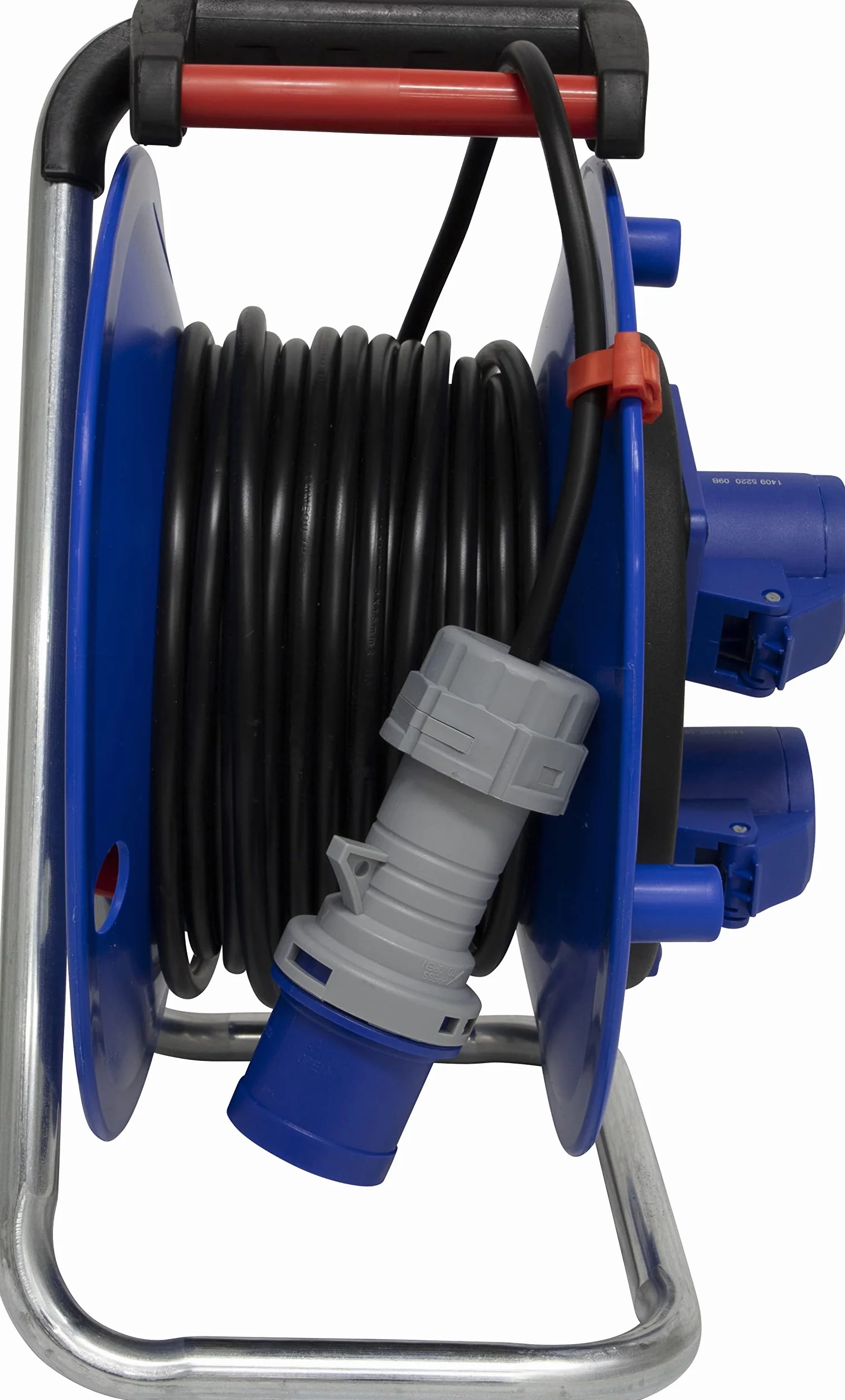Prolunga Elettrica 25 Metri con Avvolgicavo Professionale Brennenstuhl | Spina CEE 3 poli, 230 V/16A| 1 presa Schuko e 2 prese CEE 3 poli 230V/16A Autochiudenti | Serie Garant ST CEE2 - IP44