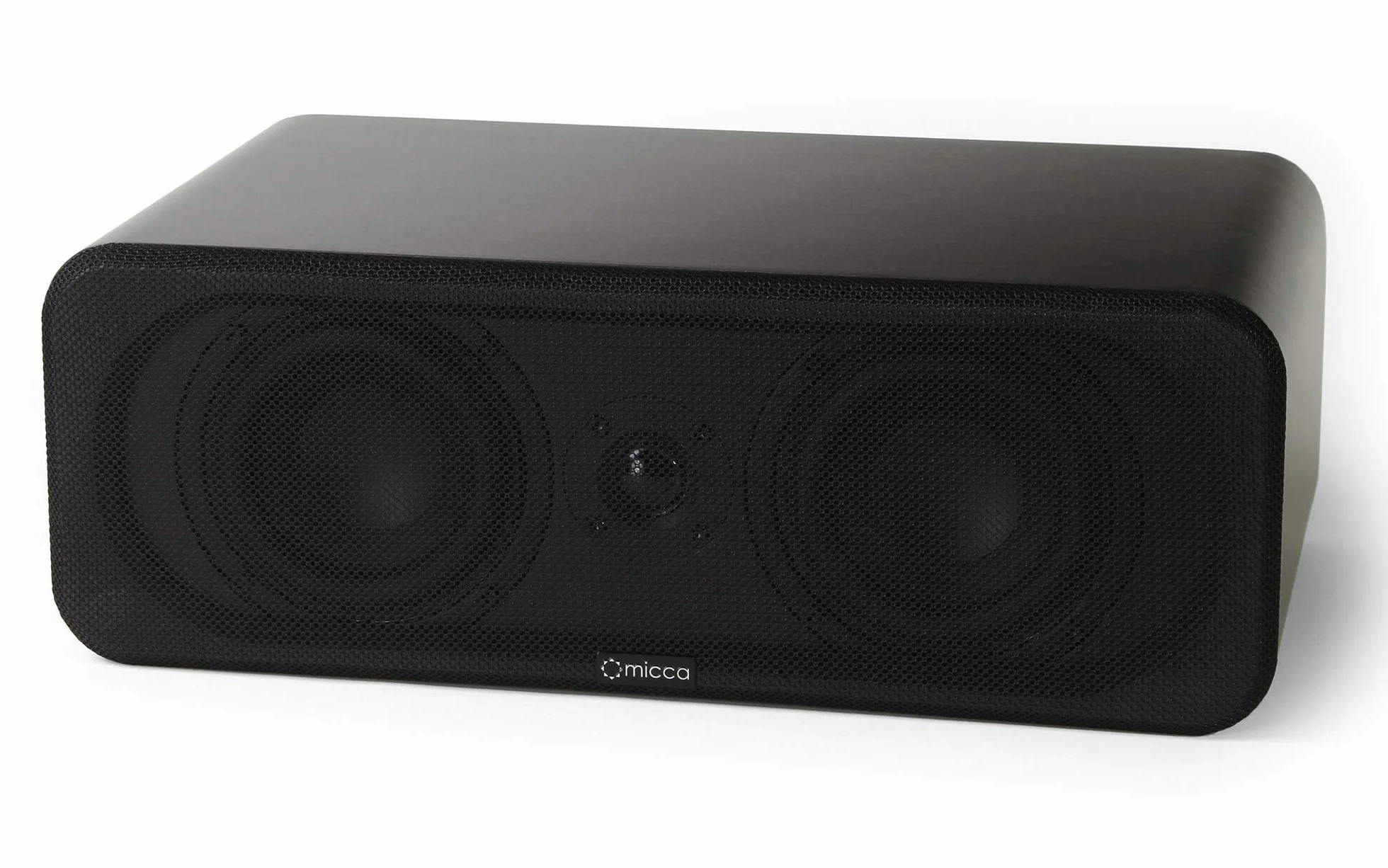 Micca RB42-C - Altoparlante da scaffale con doppio woofer da 10,2 cm e tweeter in seta, dialogo più chiaro per sistemi audio surround home theater, singolo, noce scuro