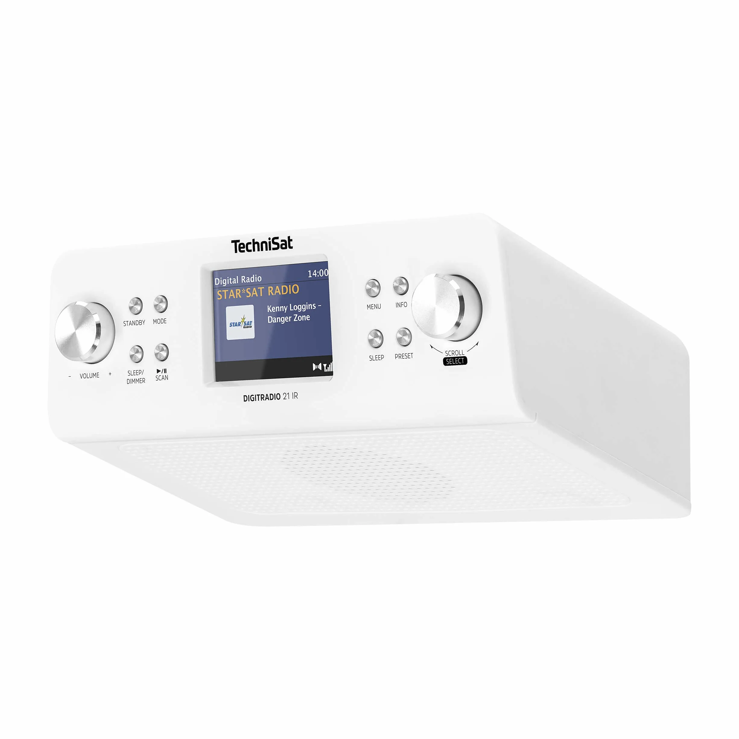 TechniSat DIGITRADIO 21 IR Radio da cucina sottobanco DAB+ FM Internet Bluetooth 2W 2,8" bianco
