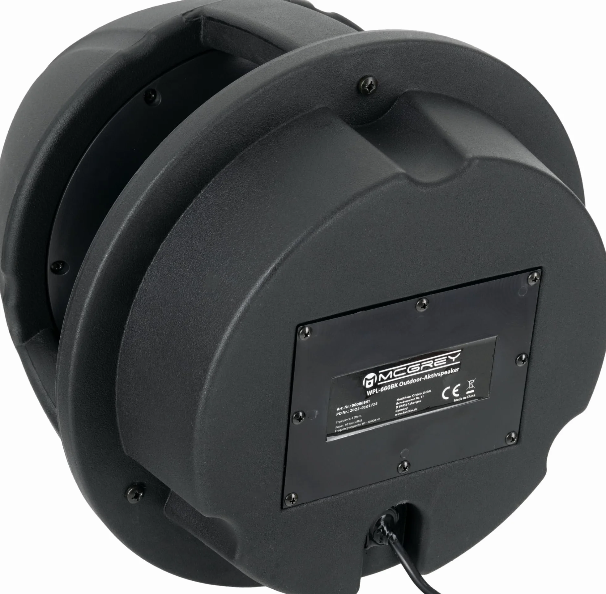 McGrey WPL-660BK BT 2 vie casse attive outdoor 360° giardino Bluetooth 10m IP56 nero