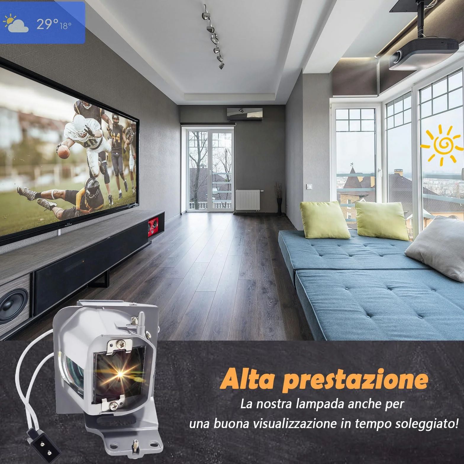 MC.JK211.00B MCJK21100B A+ Qualità Lampada Lampadina per proiettore di ricambio con custodia Compatibile con Acer S1283E S1283HNE S1383WHNE H6517ST H6517BD
